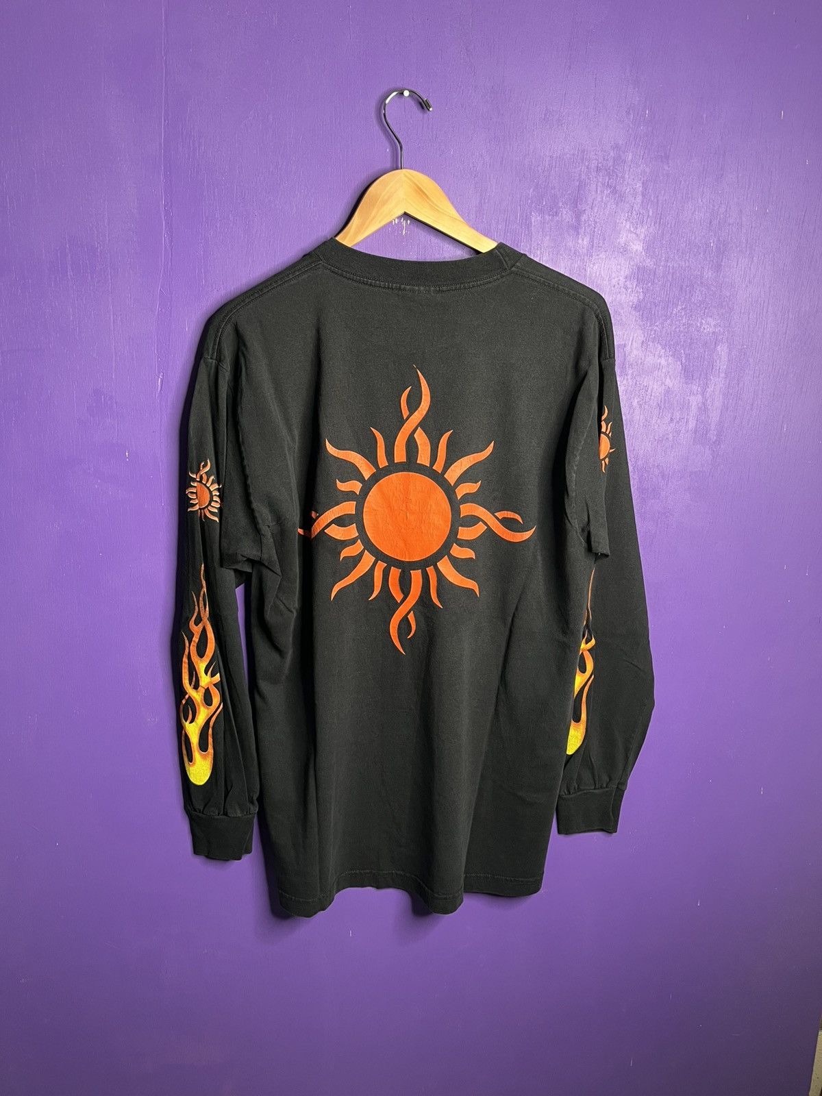 Band Tees × Vintage Vintage Godsmack pentagram flame sleeves tour long-sleeve Size US L / EU 52-54 / 3 - 2 Thumbnail