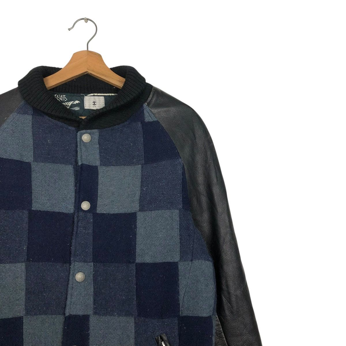Vintage 🔥VINTAGE CAFE RACER LEATHER JACKET TK JAPAN TARTAN DESIGN Size US M / EU 48-50 / 2 - 8 Thumbnail