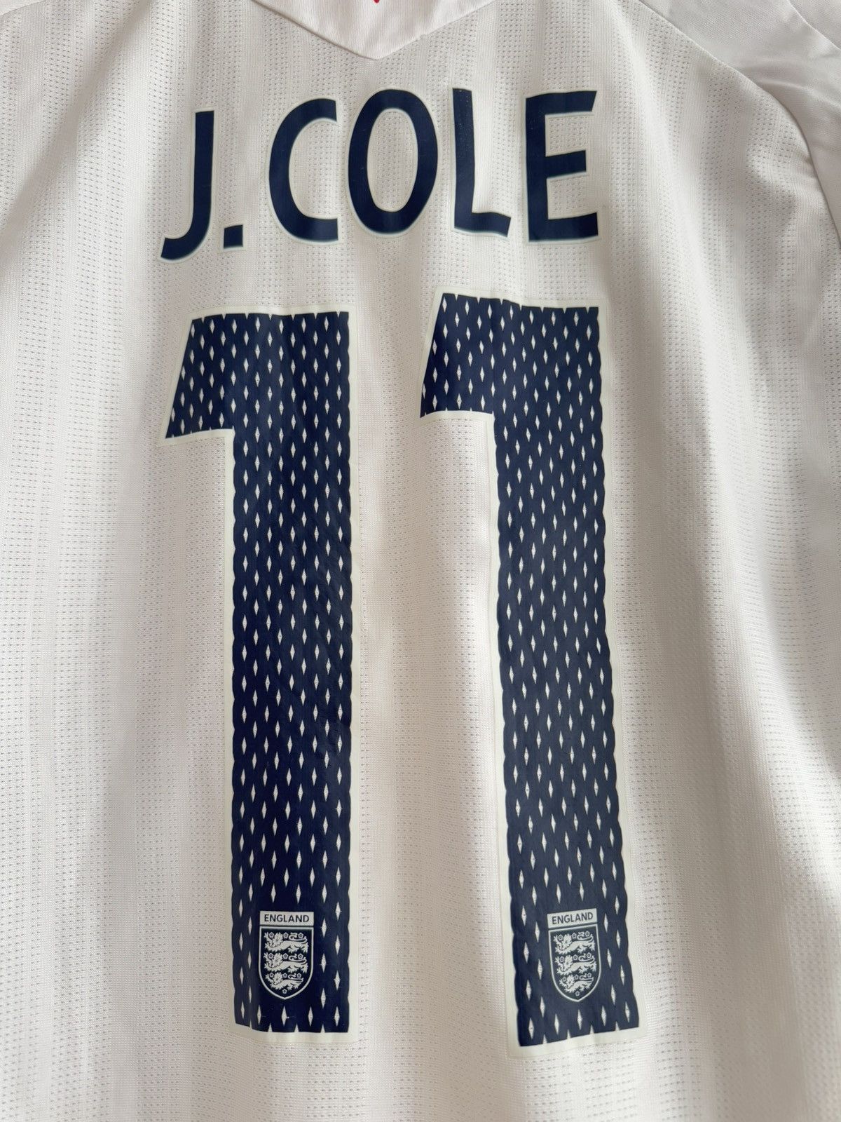 Umbro × Vintage J.Cole #11 England 2008-2009 Home Soccer Jersey Football Kit Size US S / EU 44-46 / 1 - 9 Thumbnail