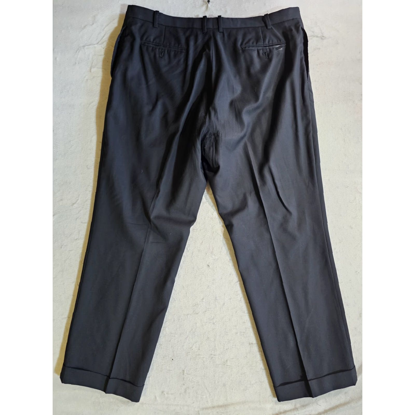 Calvin Klein VINTAGE Calvin Klein Signature Navy Blue Wool 2pc Suit Mens Sz 48 Reg Pants 43 Reg Black Navy Blue 100% Wool 2 Piece Suit Mens Sz 48 Reg Pants 43 Reg Size 48R - 7 Thumbnail
