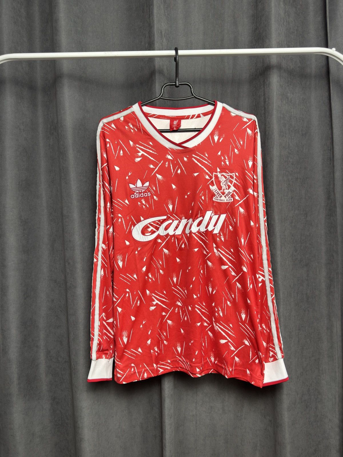 Vintage Adidas Liverpool Candy socker jersey long sleeve Size US S / EU 44-46 / 1 - 1 Thumbnail