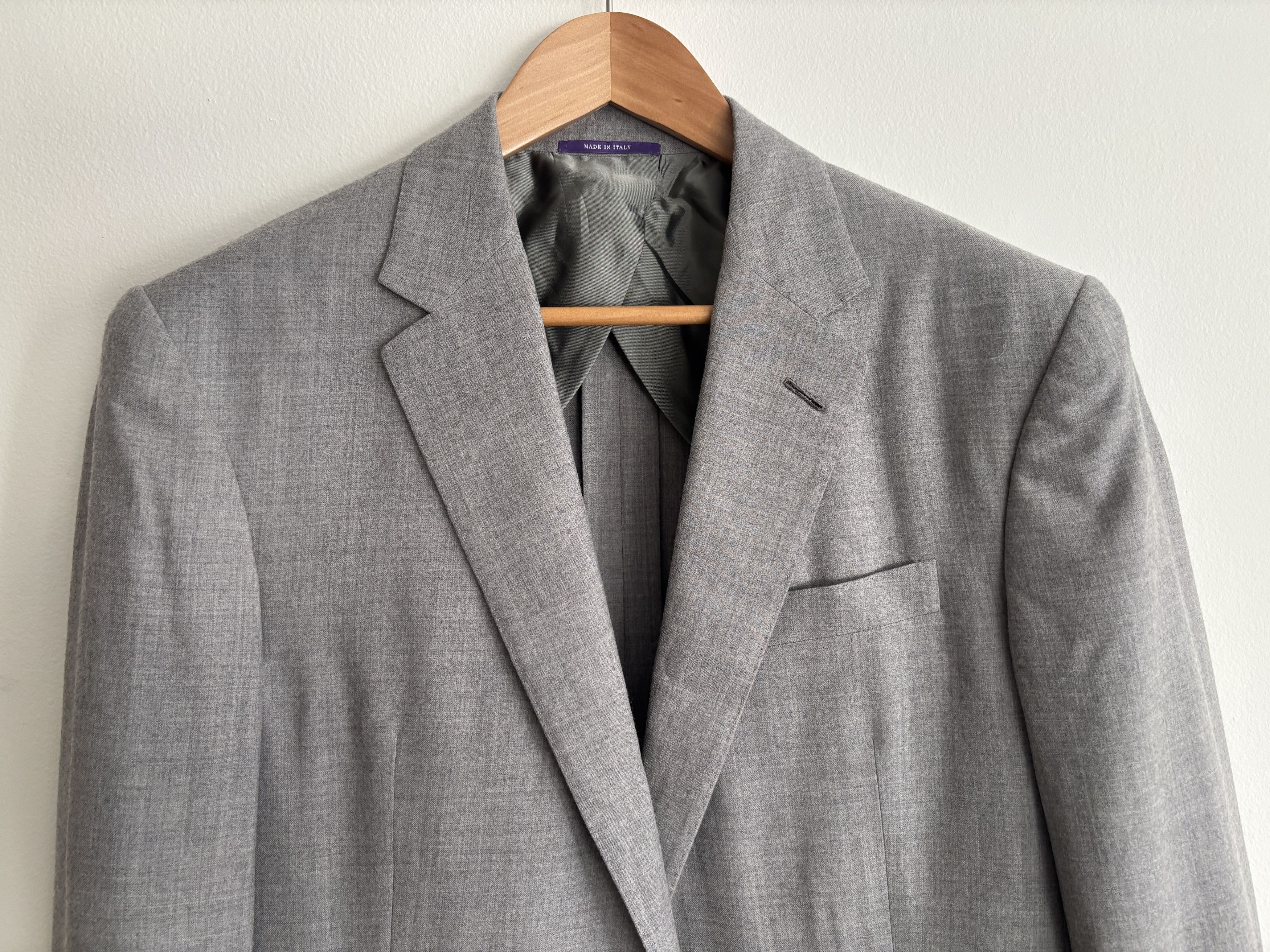 Ralph Lauren Purple Label $2900 NEW Grey Wool Unfinished Sport Coat / Blazer 40-42 Size 42R - 2 Thumbnail