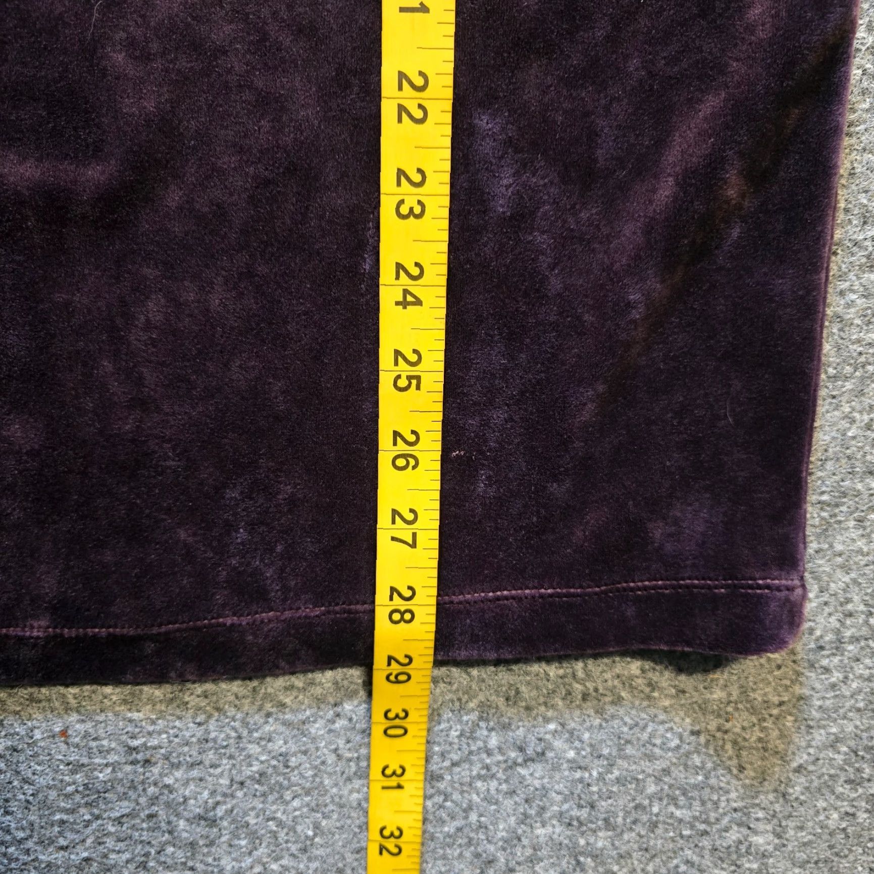 J. Jill J. Jill Top Womens L Purple Velour Long Sleeve Stretch Casual Career Shirt Size L / US 10 / IT 46 - 6 Thumbnail