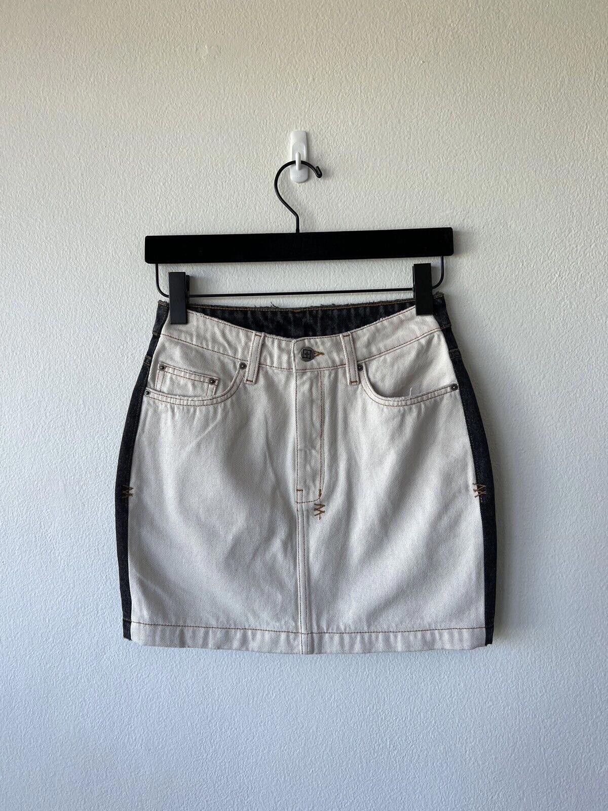 Ksubi new Ksubi womens denim skirt mini 26 small 8 duality grey Size 42" / US 20 - 1 Thumbnail