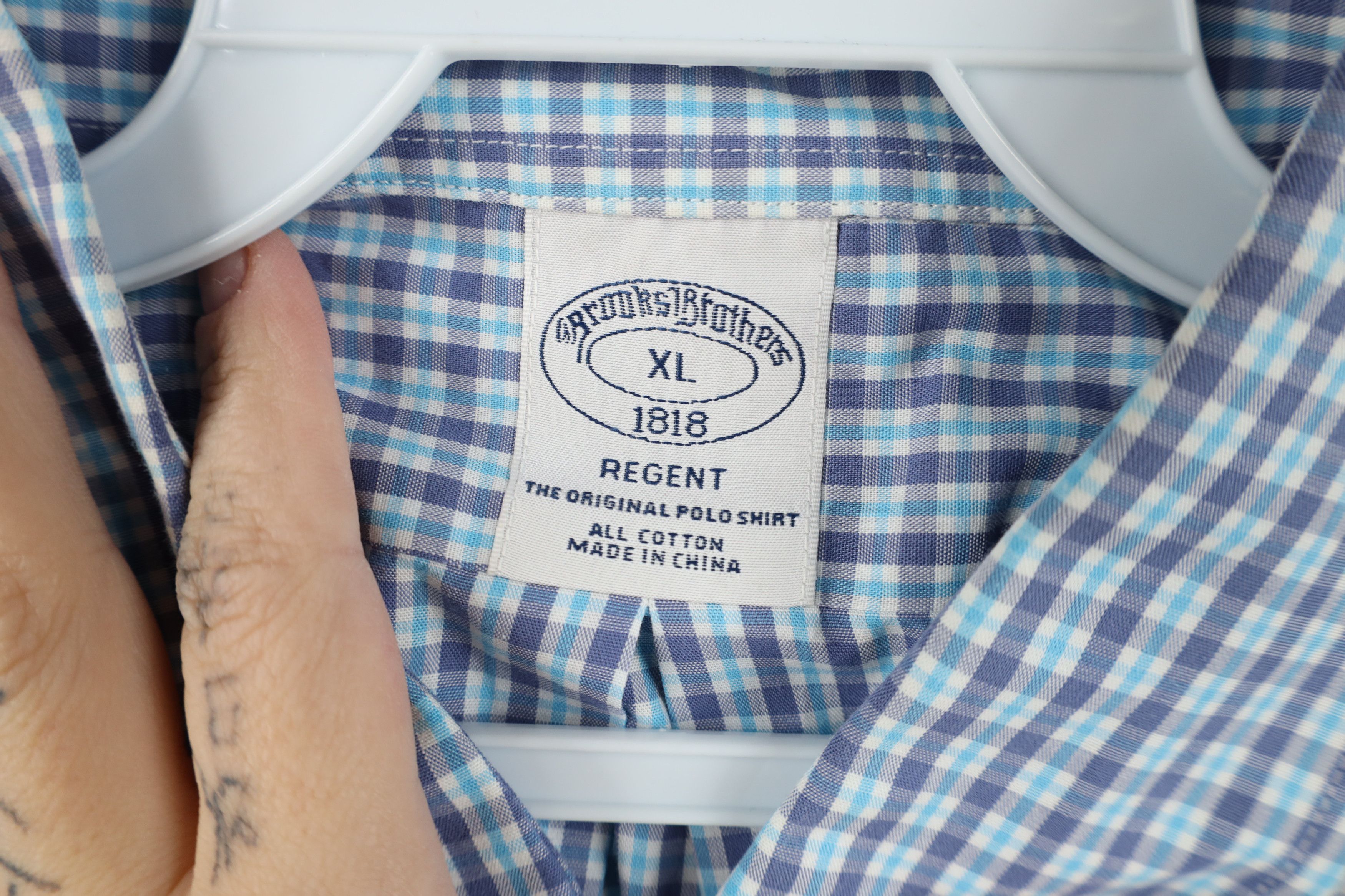 Brooks Brothers Vintage 90s Brooks Brothers Cotton Button Down Shirt OCBD Size US XL / EU 56 / 4 - 4 Thumbnail