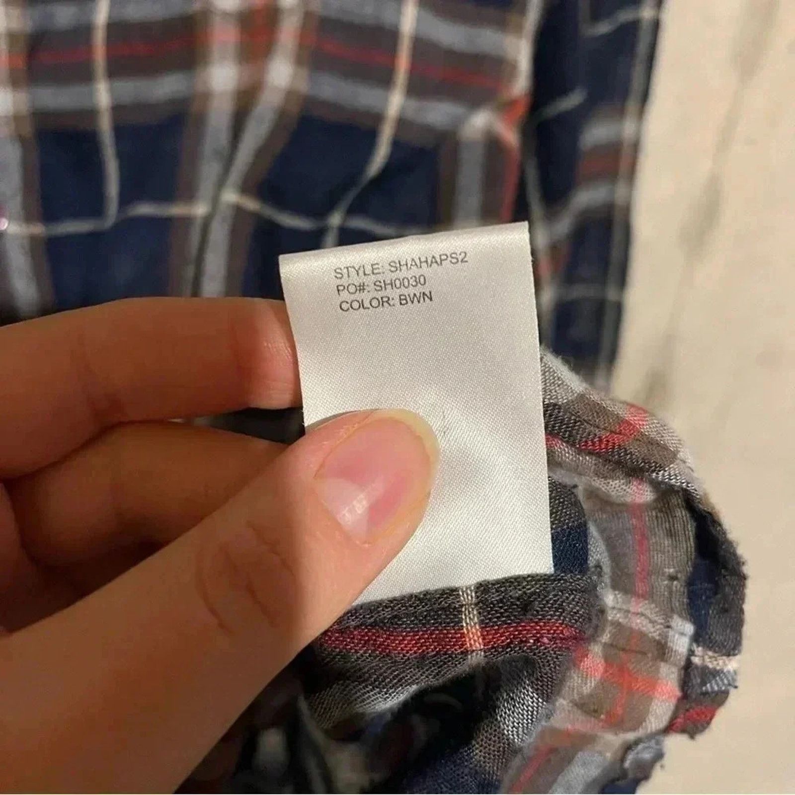 Other Joe’s Jeans ‘The Shirt’ Navy Plaid Lightweight Unisex Sz XS Size XS / US 0-2 / IT 36-38 - 3 Thumbnail