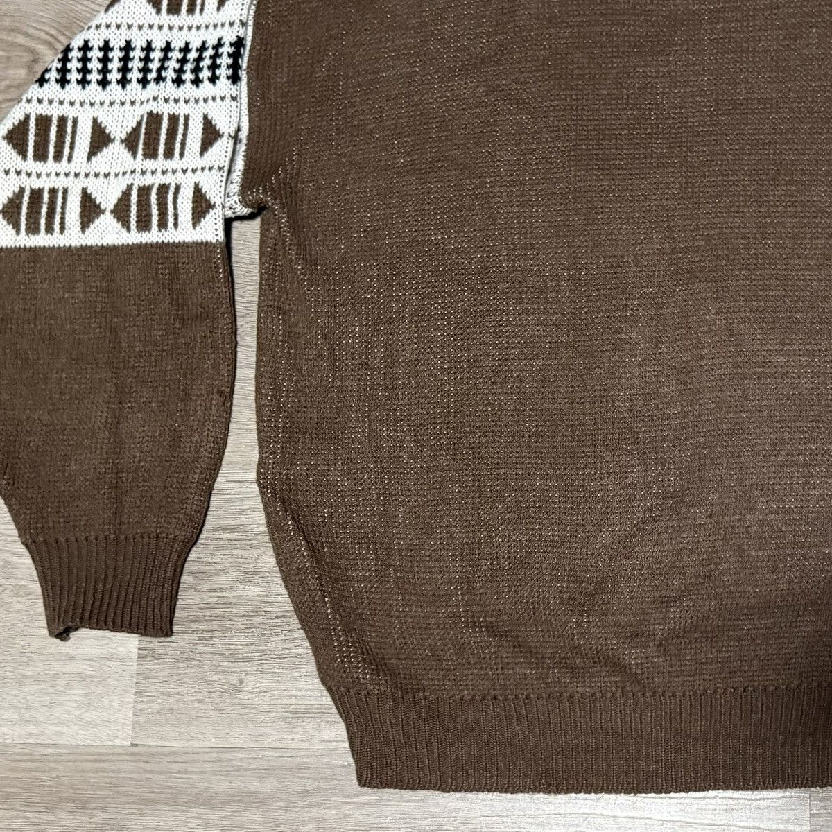 Bugle Boy Vintage Bugle Boy Knit Sweater Geometric Pattern Sleeves L Size US L / EU 52-54 / 3 - 3 Thumbnail