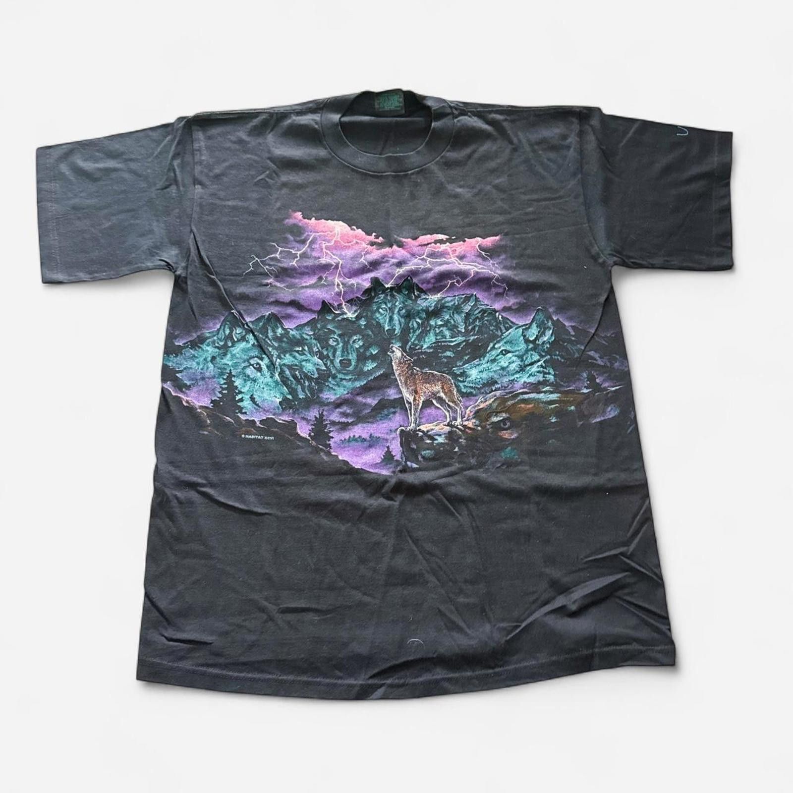 Other Vintage 90s Wolf Mountain Wrap Around Mountain Nature Size US XL / EU 56 / 4 - 1 Thumbnail