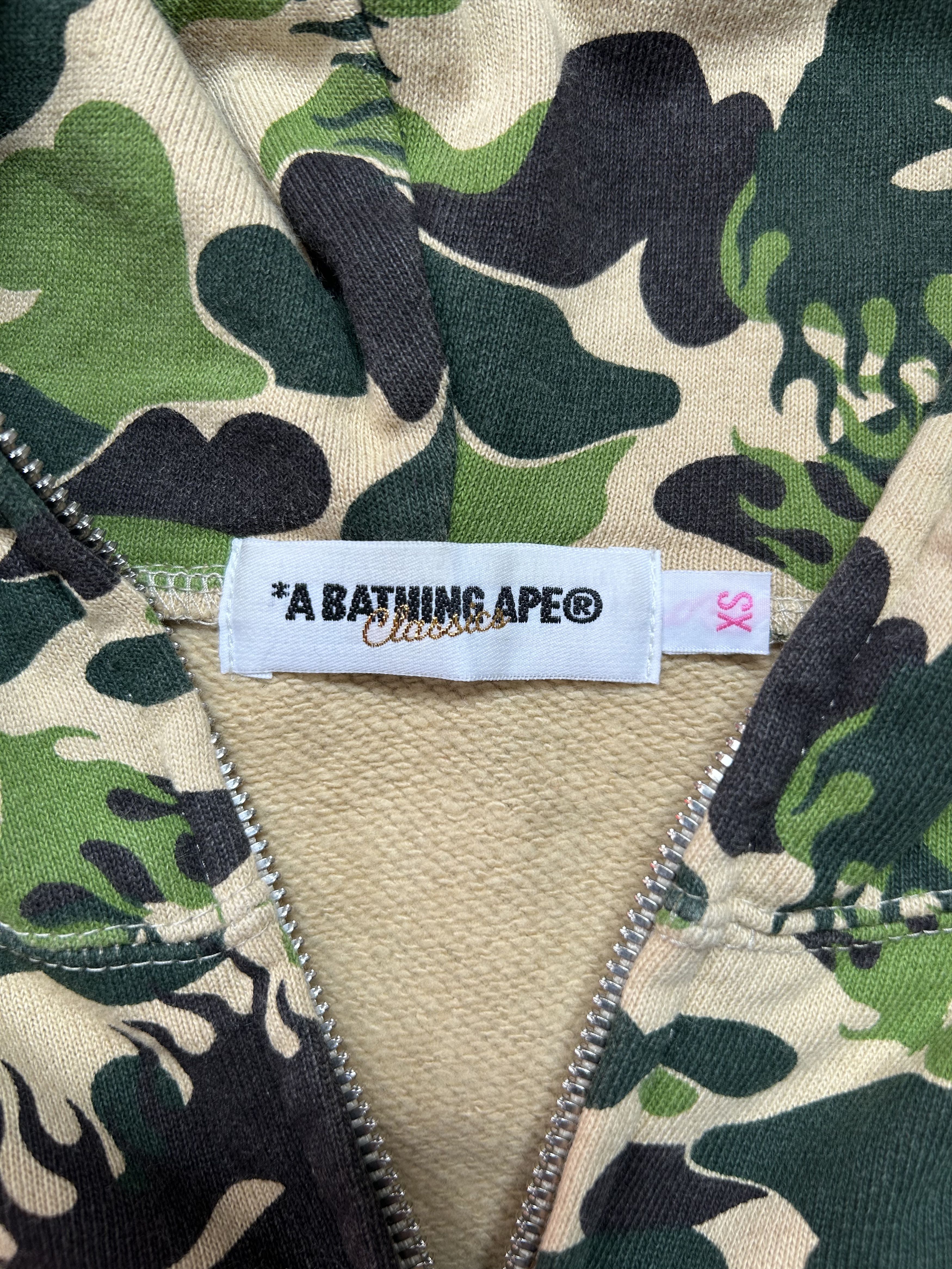 Bape 2009 Bape Green “Flame Camo” Full Zip Up Hoodie [Size XS] Size XS / US 0-2 / IT 36-38 - 5 Thumbnail