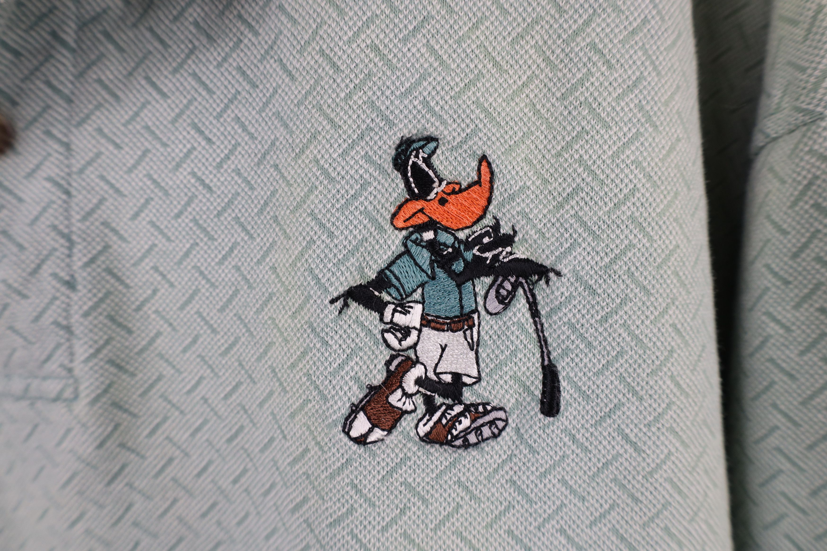 Vintage Vintage 90s Looney Tunes Knit Daffy Duck Golf Polo Shirt Size US XXL / EU 58 / 5 - 4 Thumbnail