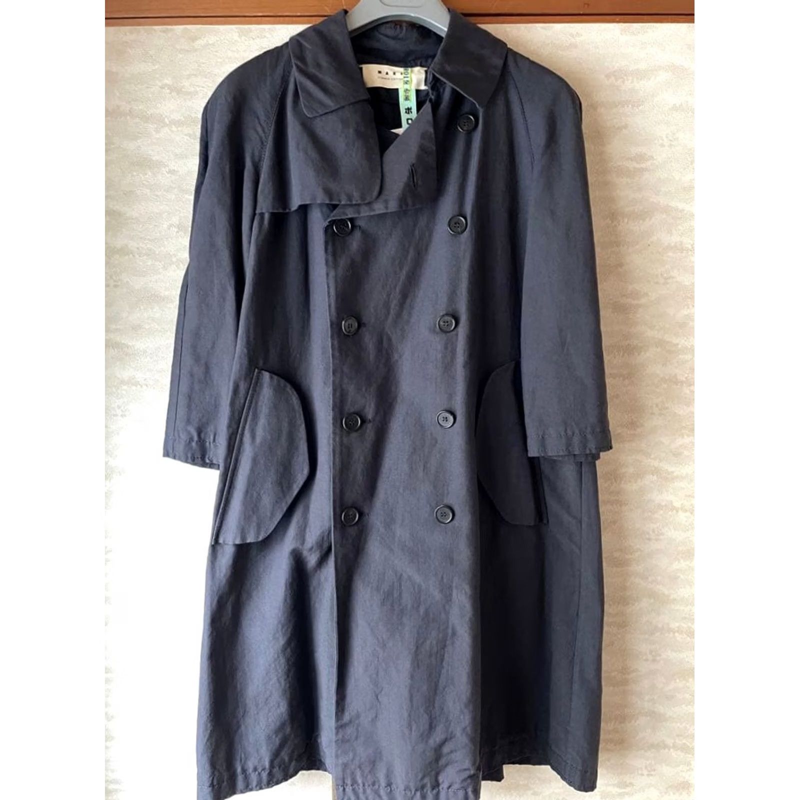Marni MARNI Trench Coat Navy Size40 Spring Jacket Women Short Sleeve Nylon Linen Nylon Commessa 2010s Designer Italian Size S / US 4 / IT 40 - 3 Thumbnail