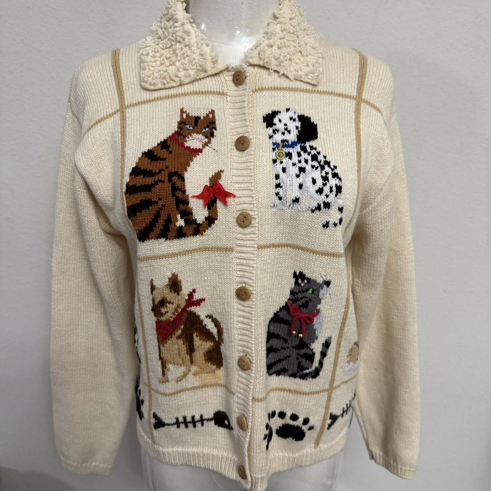 Designer MC Collective Women's Cream and Multi Cardigan Size S / US 4 / IT 40 - 1 Thumbnail