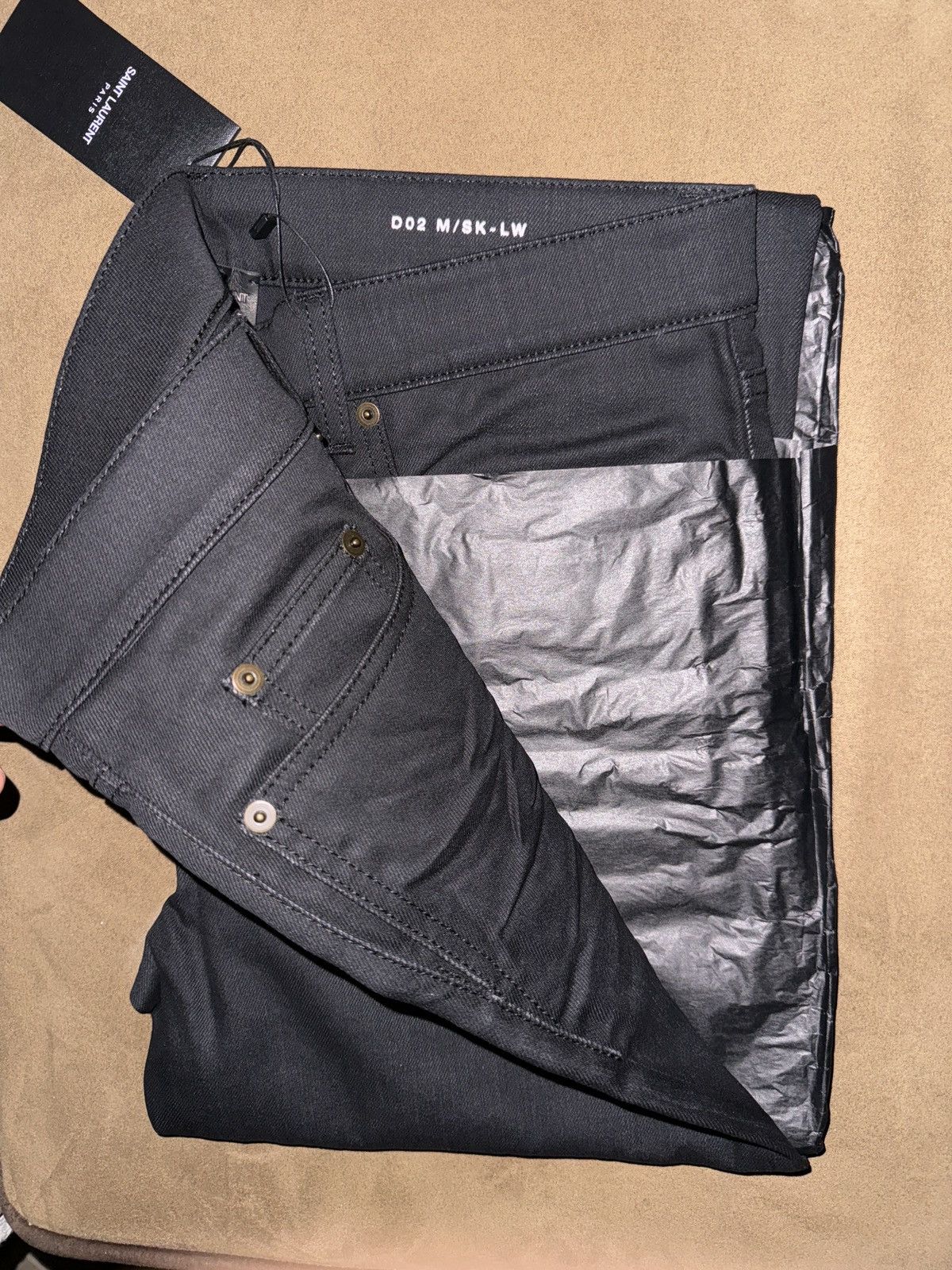 Saint Laurent Paris D02 Skinny 5 Pocket Low Waist Jeans Size US 33 - 6 Thumbnail