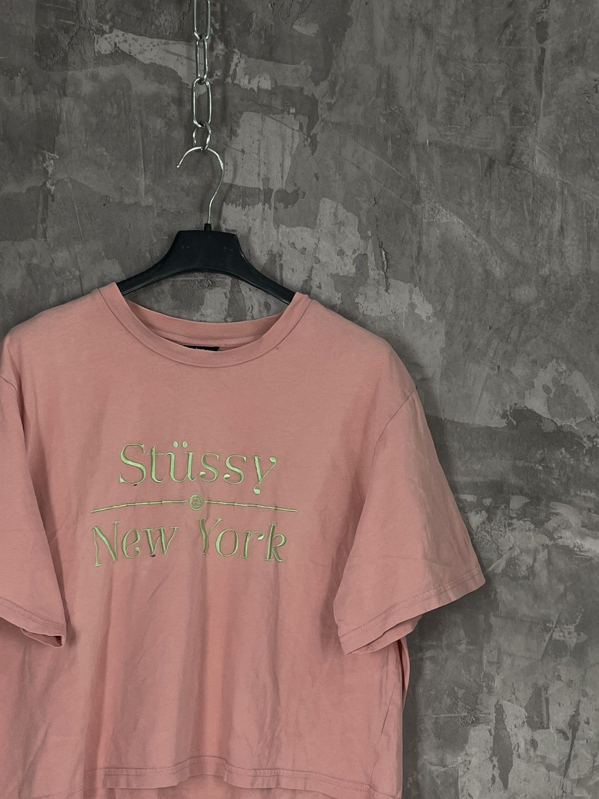 Stussy × Vintage Stussy Vintage T Shirt Rap Deadstock Crop Big Logo Size M / US 6-8 / IT 42-44 - 4 Thumbnail