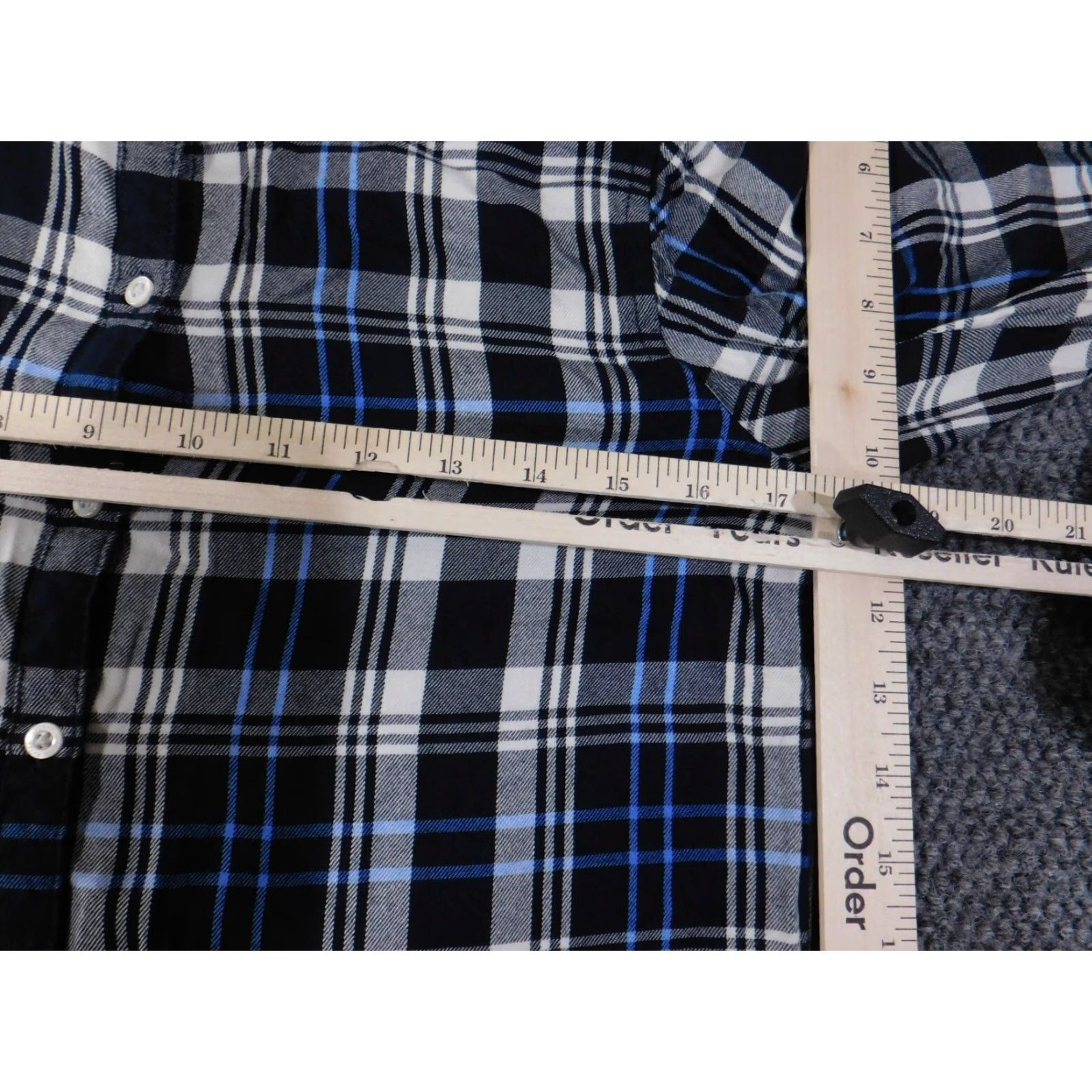 Ralph Lauren Lauren Ralph Lauren Button-Up Shirt Women's XS Blue Plaid Knit Stretch Collared Casual Regular Size XS / US 0-2 / IT 36-38 - 6 Thumbnail