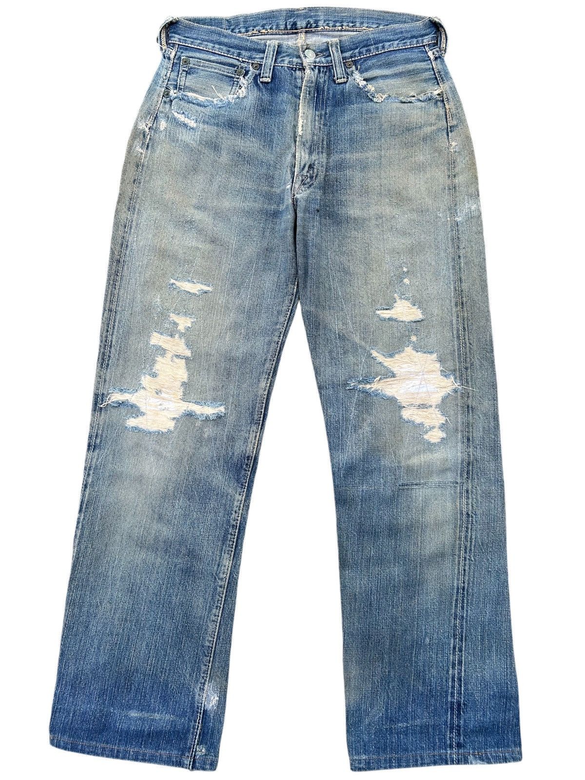 Kapital Vintage Joe McCoy Selvedge Thrashed Repair Denim Jeans Size US 30 / EU 46 - 1 Thumbnail