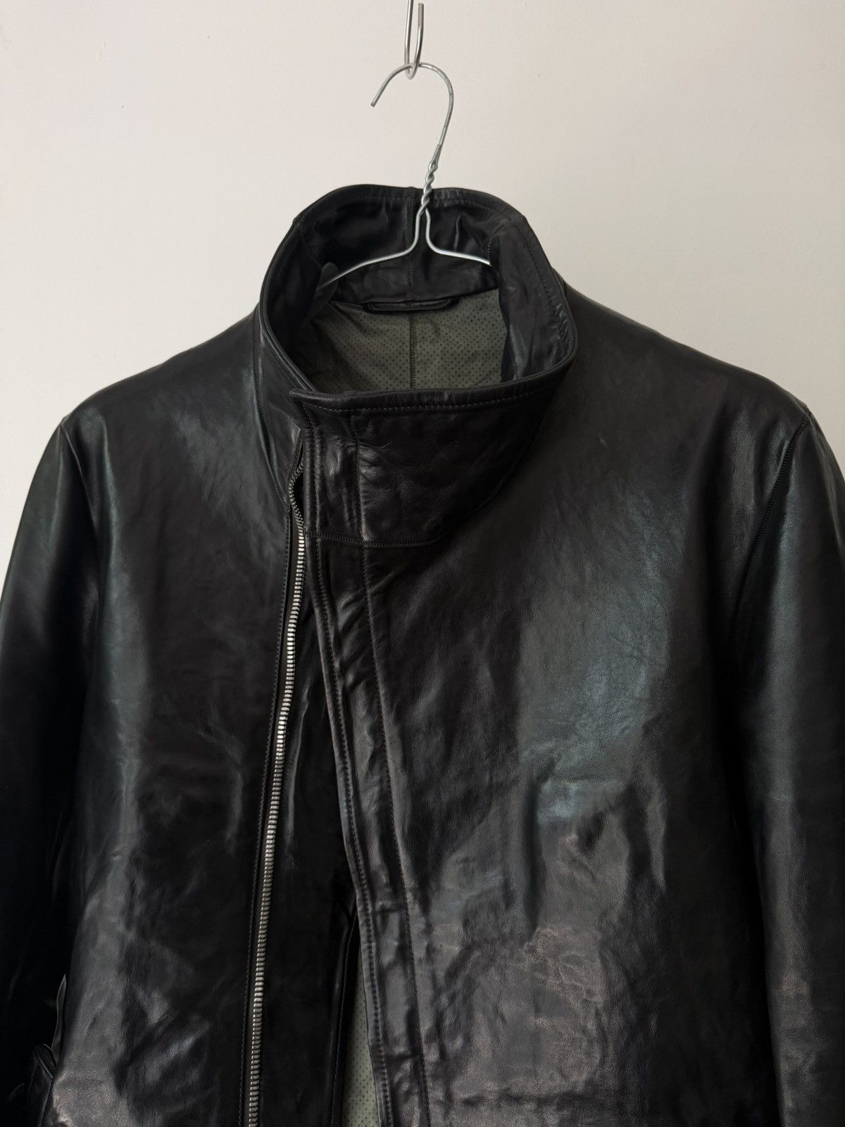 Carol Christian Poell Carol Christian Poell O.D Lined Highneck Leather Jacket Size US S / EU 44-46 / 1 - 3 Thumbnail