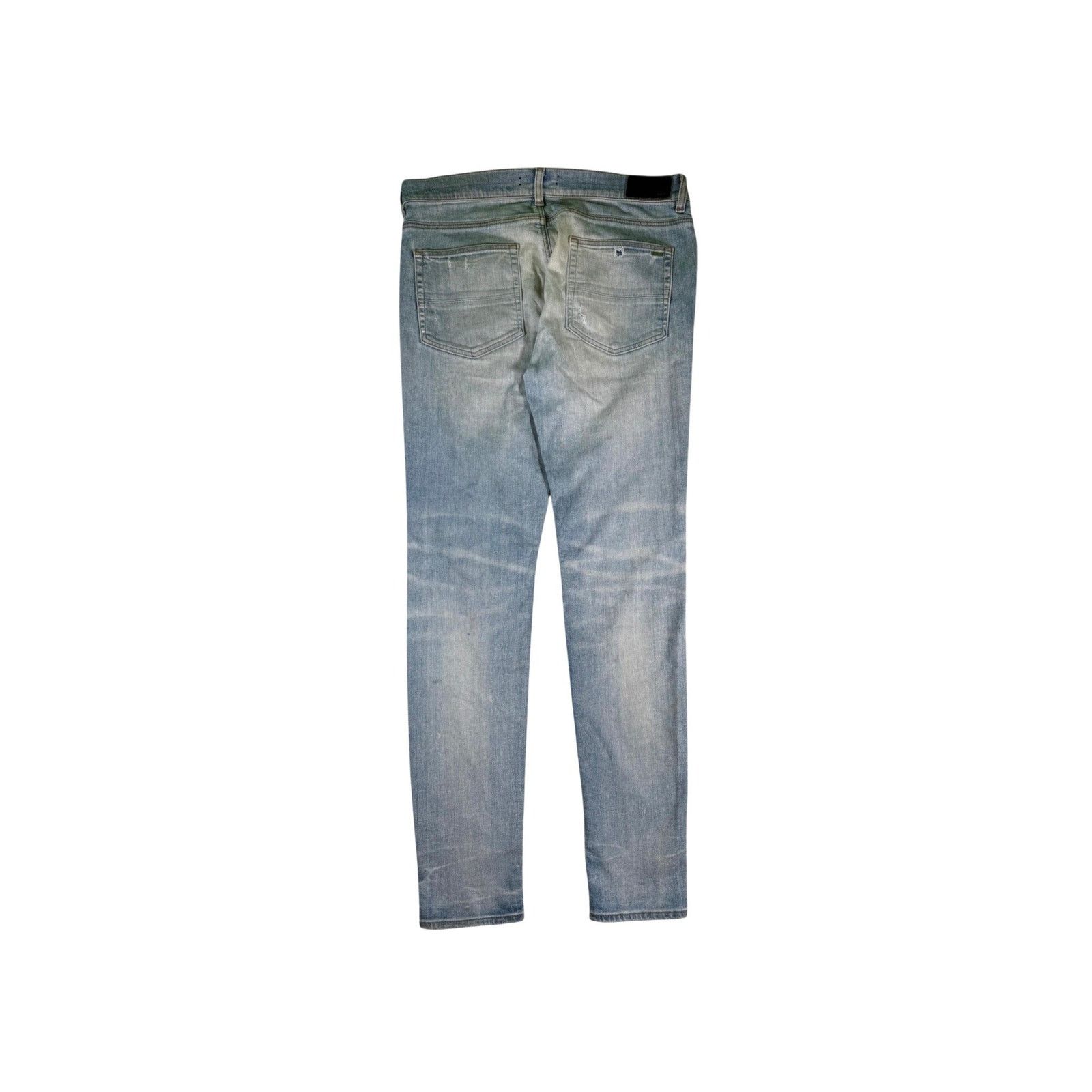 Amiri Amiri MX1 Plaid Patch Light Wash, Blue & Burgundy Jeans Size US 36 / EU 52 - 2 Thumbnail