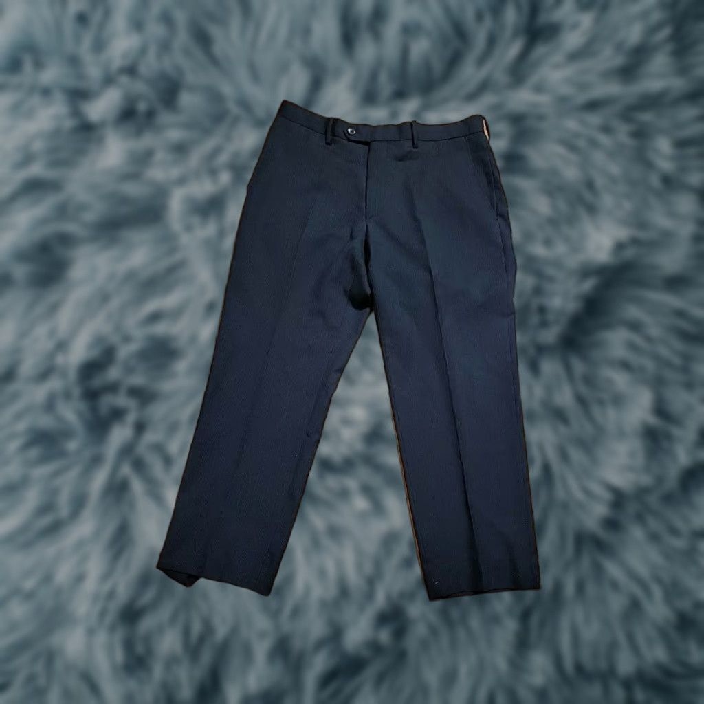 Alfani Alfani Black Wool Dress Pants Slim Front Flat Front Mens 34x30 Slimming Size US 34 / EU 50 - 1 Thumbnail