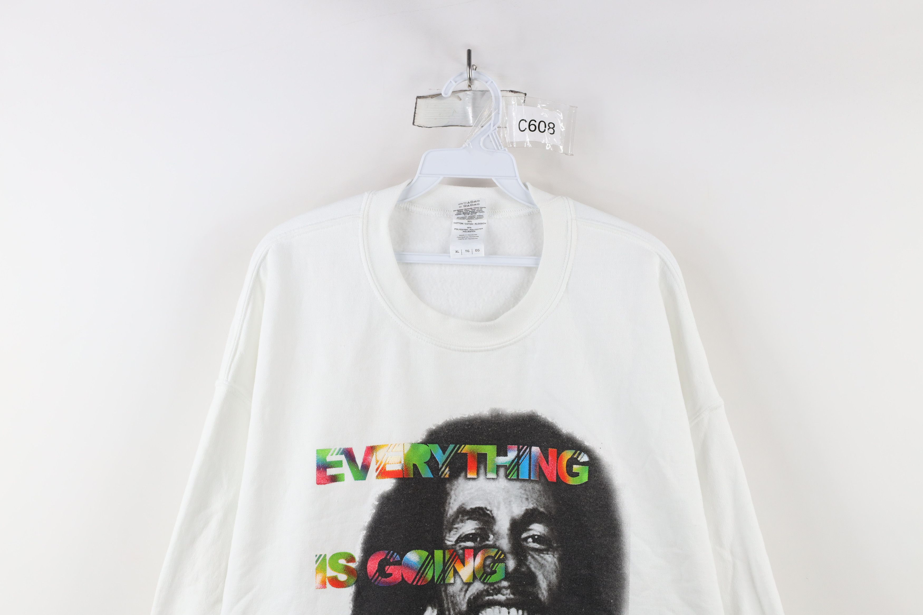 Vintage Vintage 90s Y2K Is Going to Be Alright Bob Marley Sweatshirt Size US XL / EU 56 / 4 - 2 Thumbnail