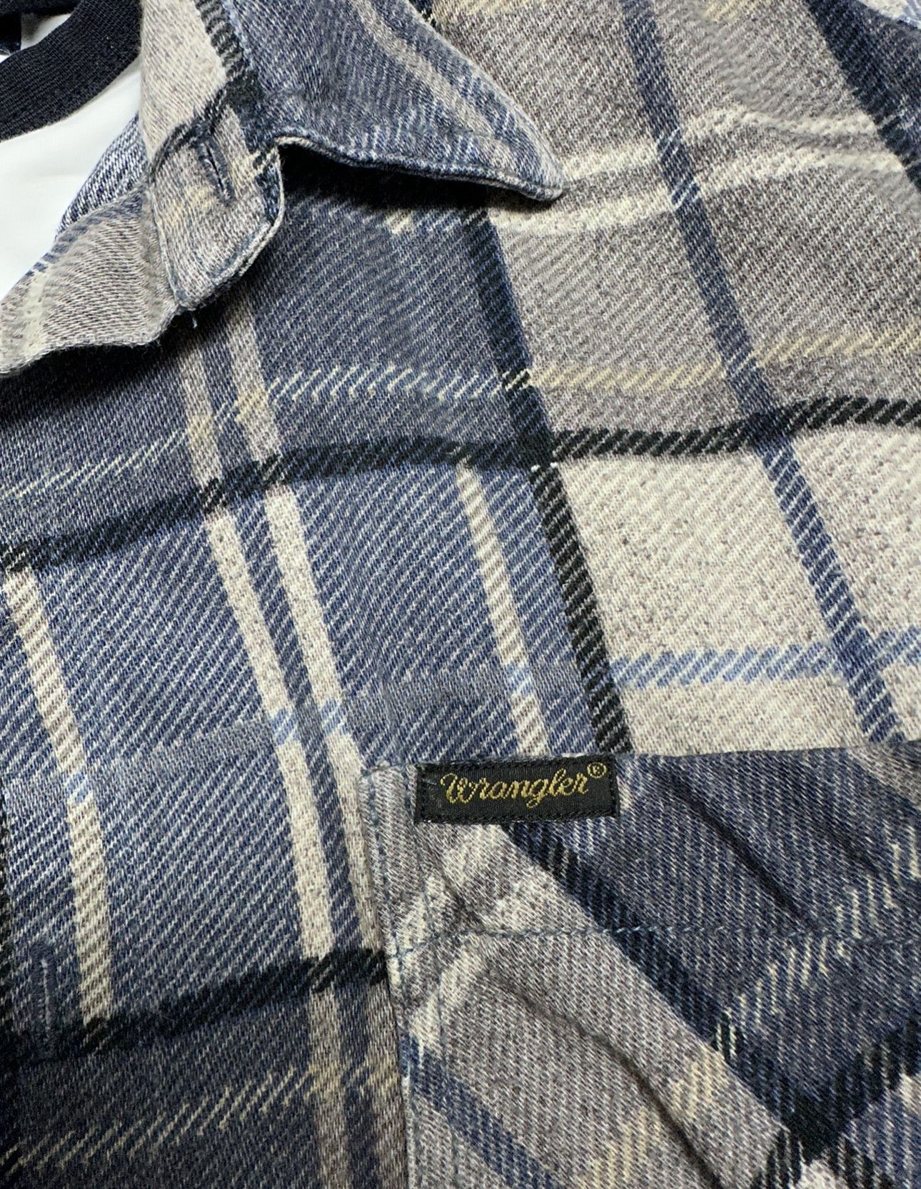 Flannel × Wrangler Wrangler Vintage Mens Western Flannel Plaid Shirt Size US XL / EU 56 / 4 - 3 Thumbnail