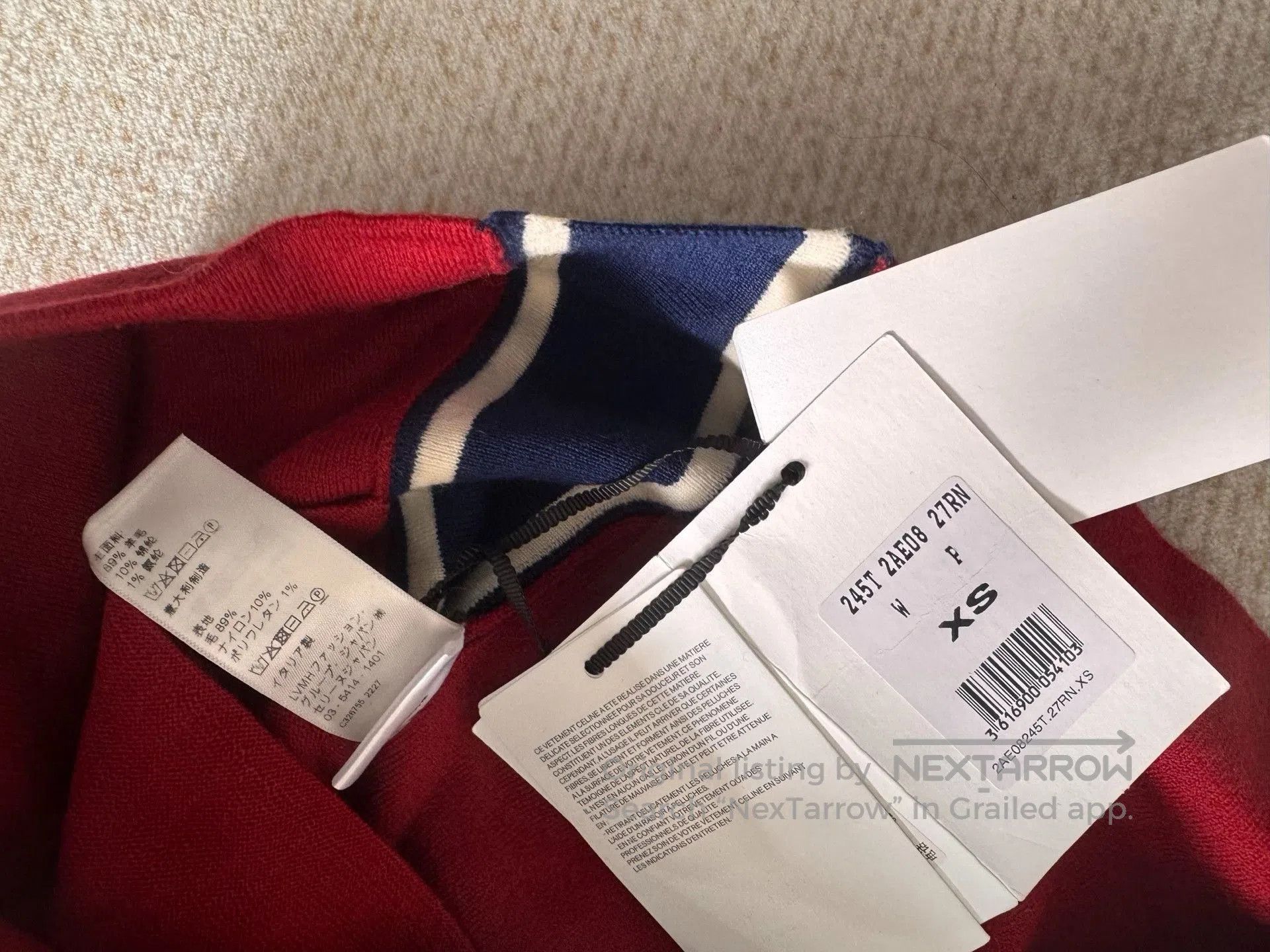 Celine Celine Women's Striped Logo Short Skirt. Size 33" - 4 Thumbnail