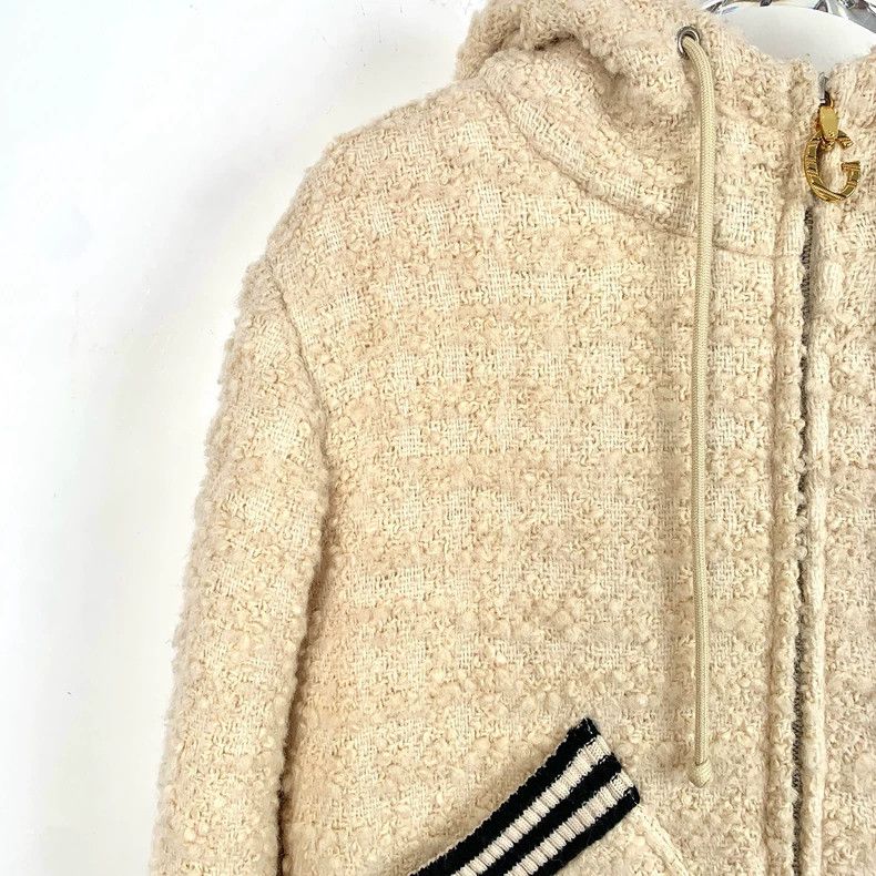 Gucci Gucci Beige gold buckle hooded drawstring zipper wool woven Size US XS / EU 42 / 0 - 3 Thumbnail