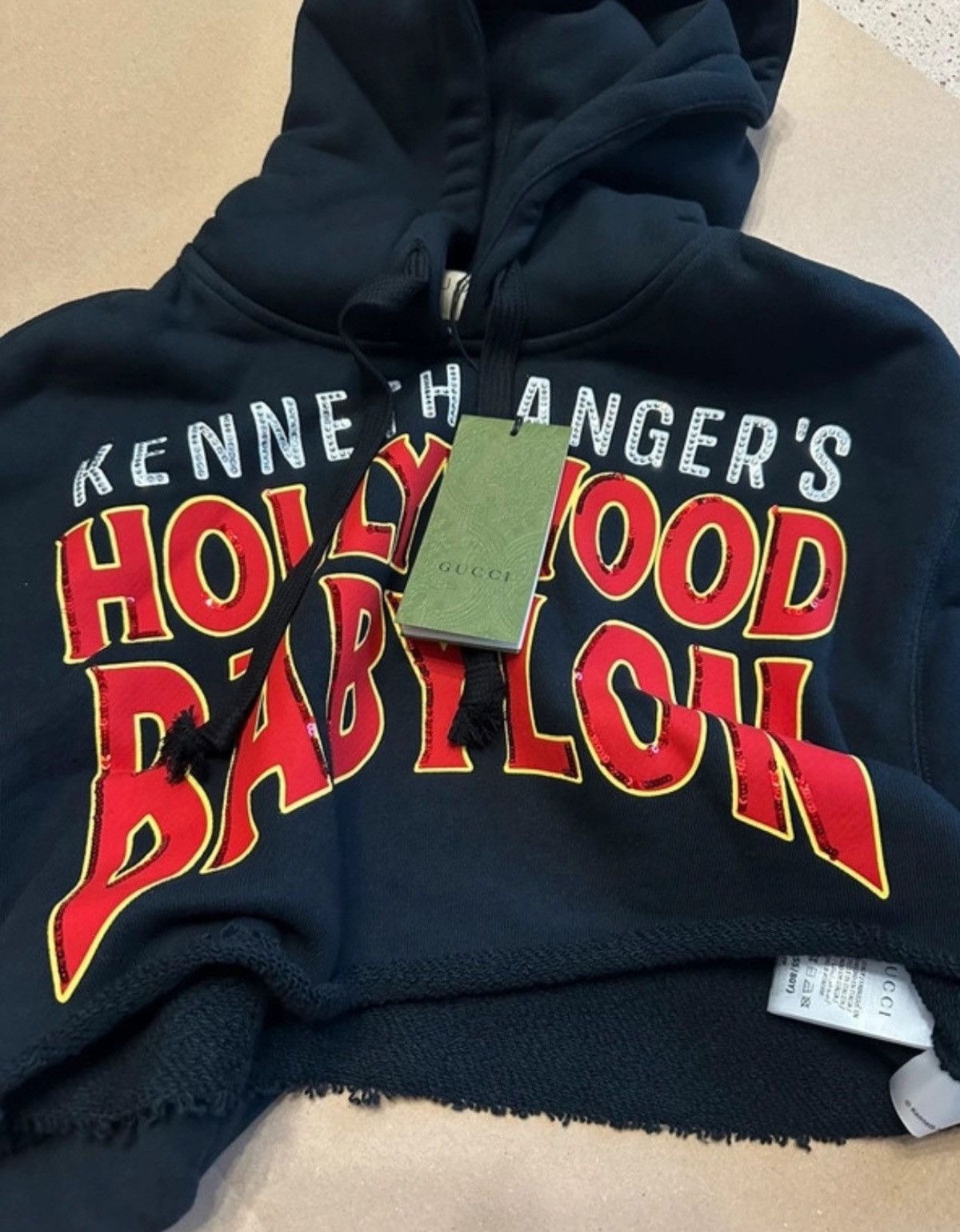 Gucci GUCCI BLACK CROPPED HOODIE Size XS / US 0-2 / IT 36-38 - 5 Thumbnail
