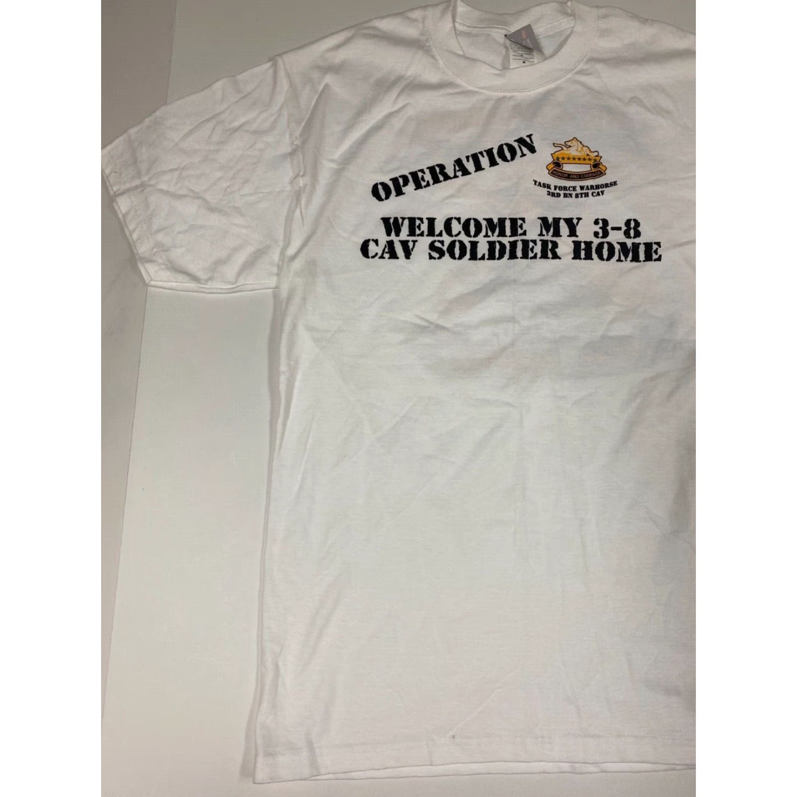 Hanes Hanes Beefy-T Military Shirt Medium Mens White graphic 2006-2007 Size US M / EU 48-50 / 2 - 3 Thumbnail