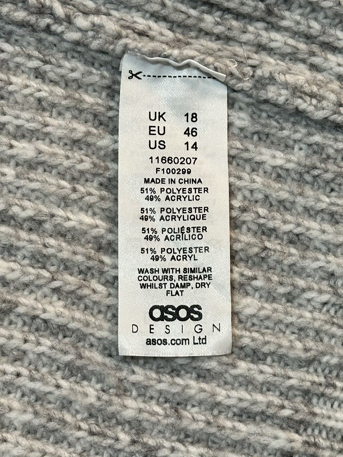 Asos Asos Design Curve Oversized V-neck Sweater Size XL / US 12-14 / IT 48-50 - 7 Thumbnail