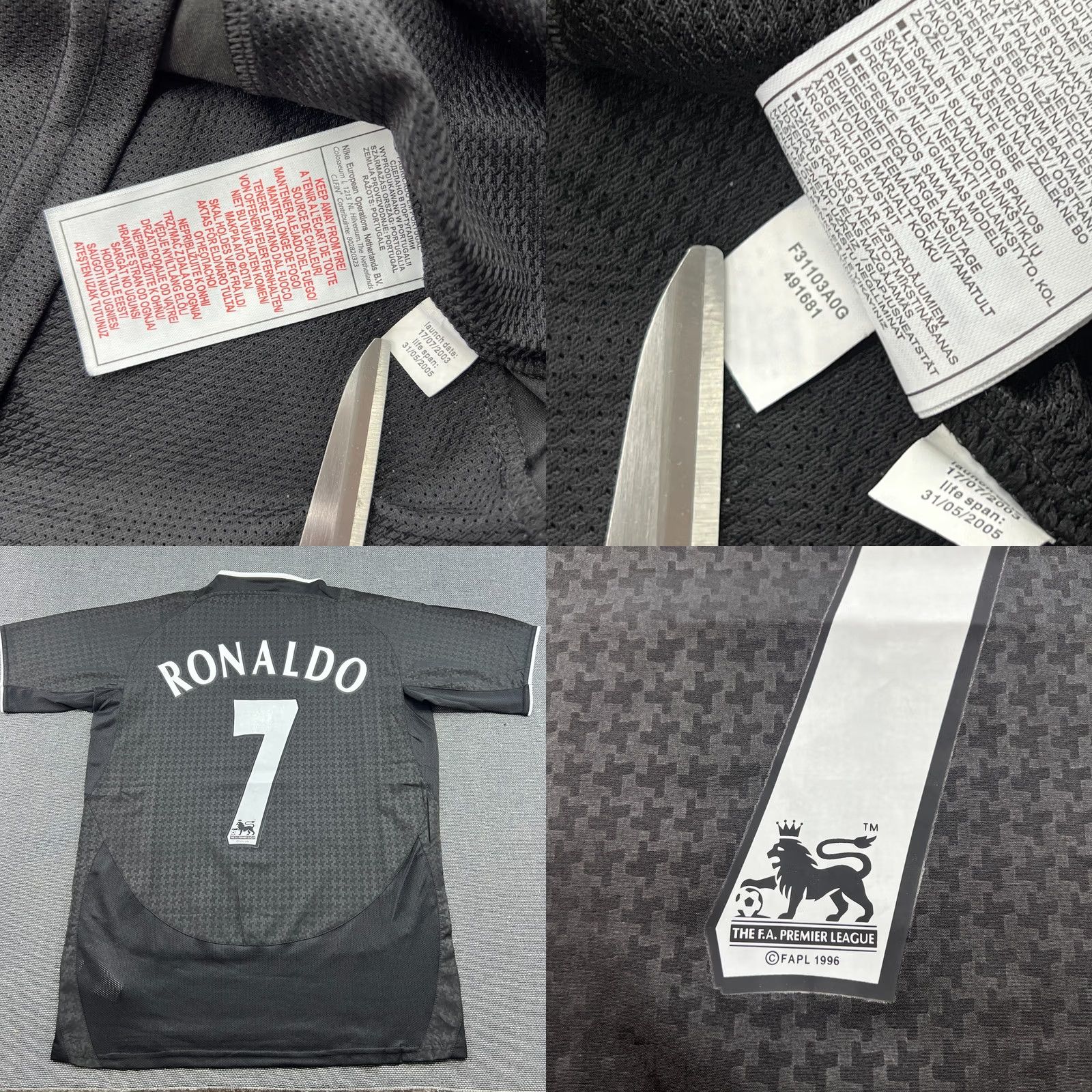 Nike Nike Manchester City 2003 2004 2005 Mens Football Jersey Sz M Gray Short Sleeve T-Shirt Pullover Moisutre Wicking Quick Dry Athletic Jersey Size US M / EU 48-50 / 2 - 8 Thumbnail
