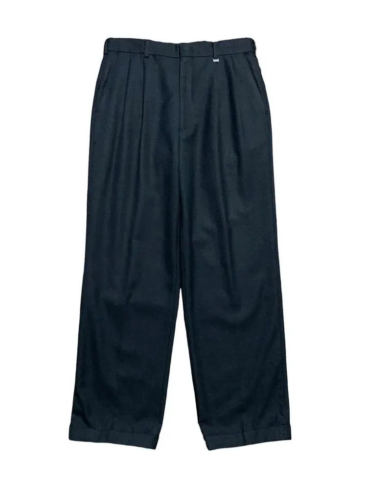 Balmain 2000s BALMAIN PARIS pleated baggy trouser dark grey Size US 30 / EU 46 - 1 Thumbnail