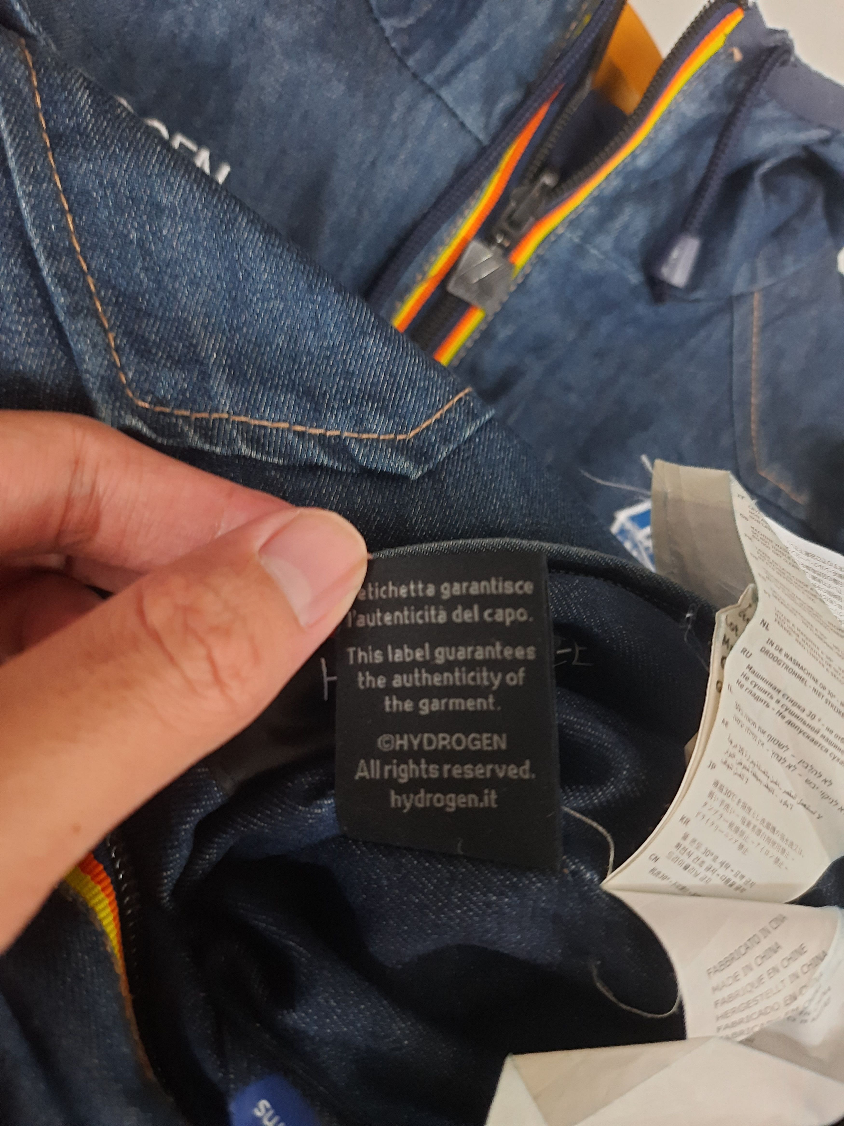 HYDROGEN Hydrogen kway reversible nylon denim jacket Size US M / EU 48-50 / 2 - 14 Thumbnail