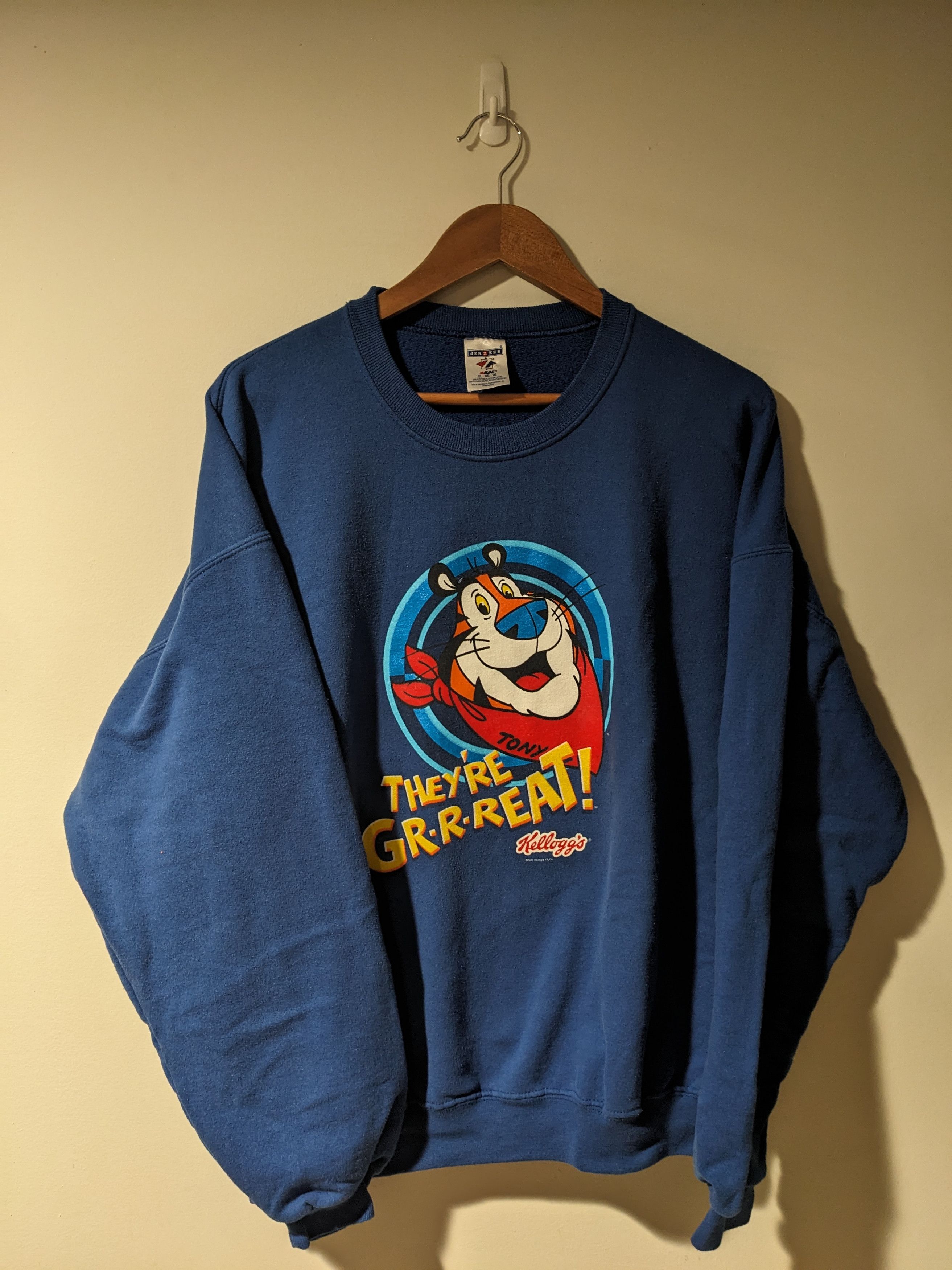 Cartoon Network × Vintage Vintage 2007 Tony the Tiger Kellogg's Cereal Sweatshirt Size US XL / EU 56 / 4 - 1 Thumbnail