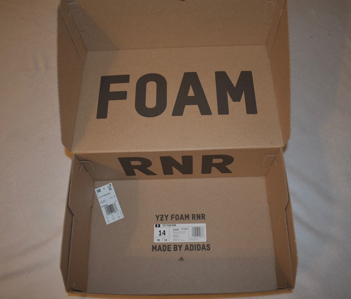 Yeezy Adidas Yeezy Foam RNR “Stone Salt” – M Size 14 – Authentic Size US 14 / EU 47 - 7 Thumbnail