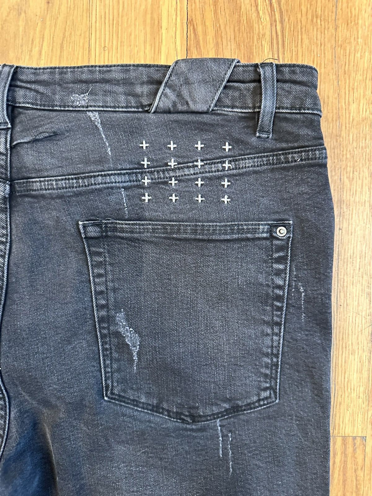 Ksubi Ksubi Knee Patch Gray Denim Jeans Size 40 Size US 40 / EU 56 - 4 Thumbnail