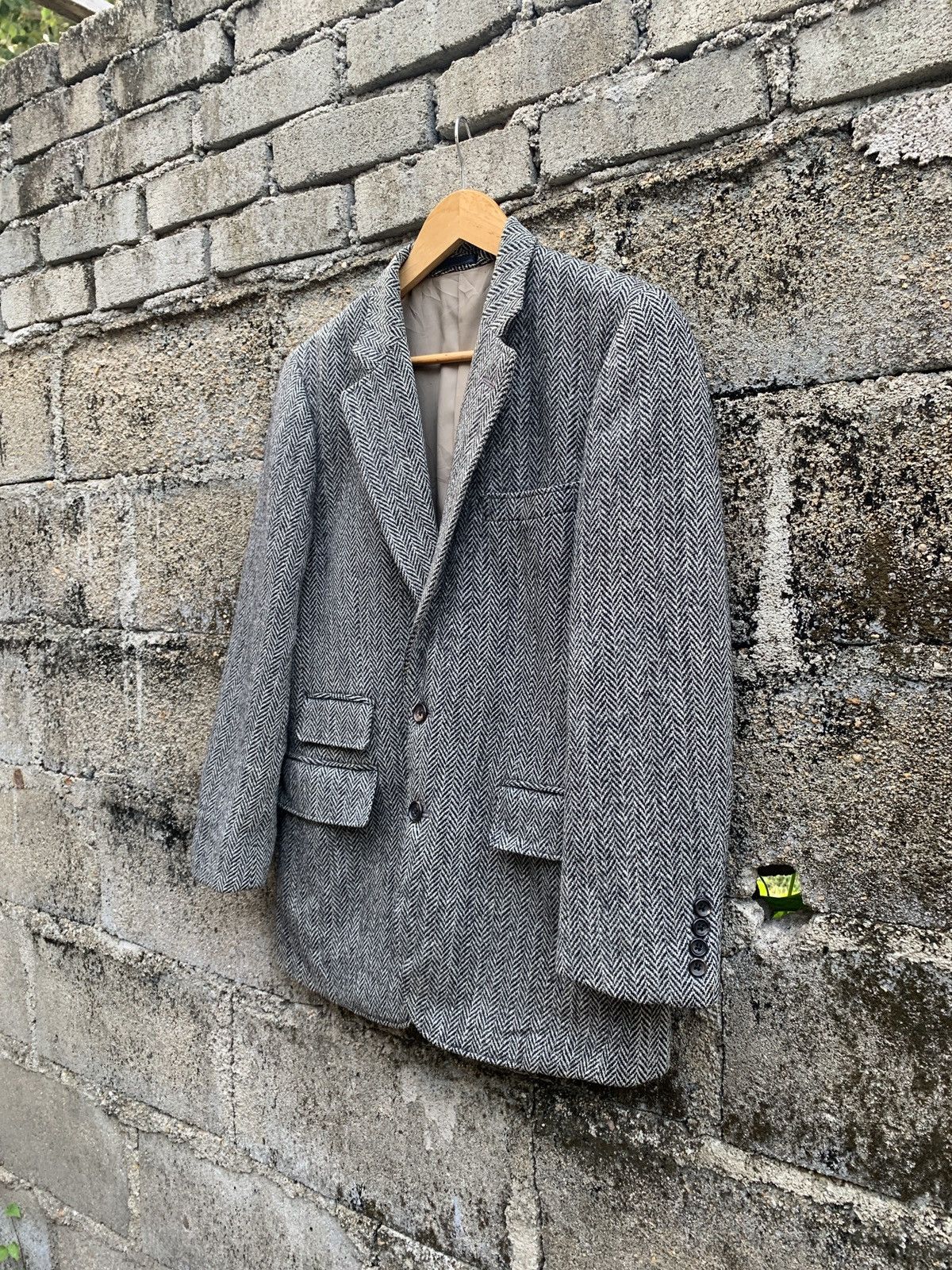 Harris Tweed × Japanese Brand × Vintage Vintage Harris Tweed 100% Wool Blazer Jacket Size M / US 6-8 / IT 42-44 - 3 Thumbnail