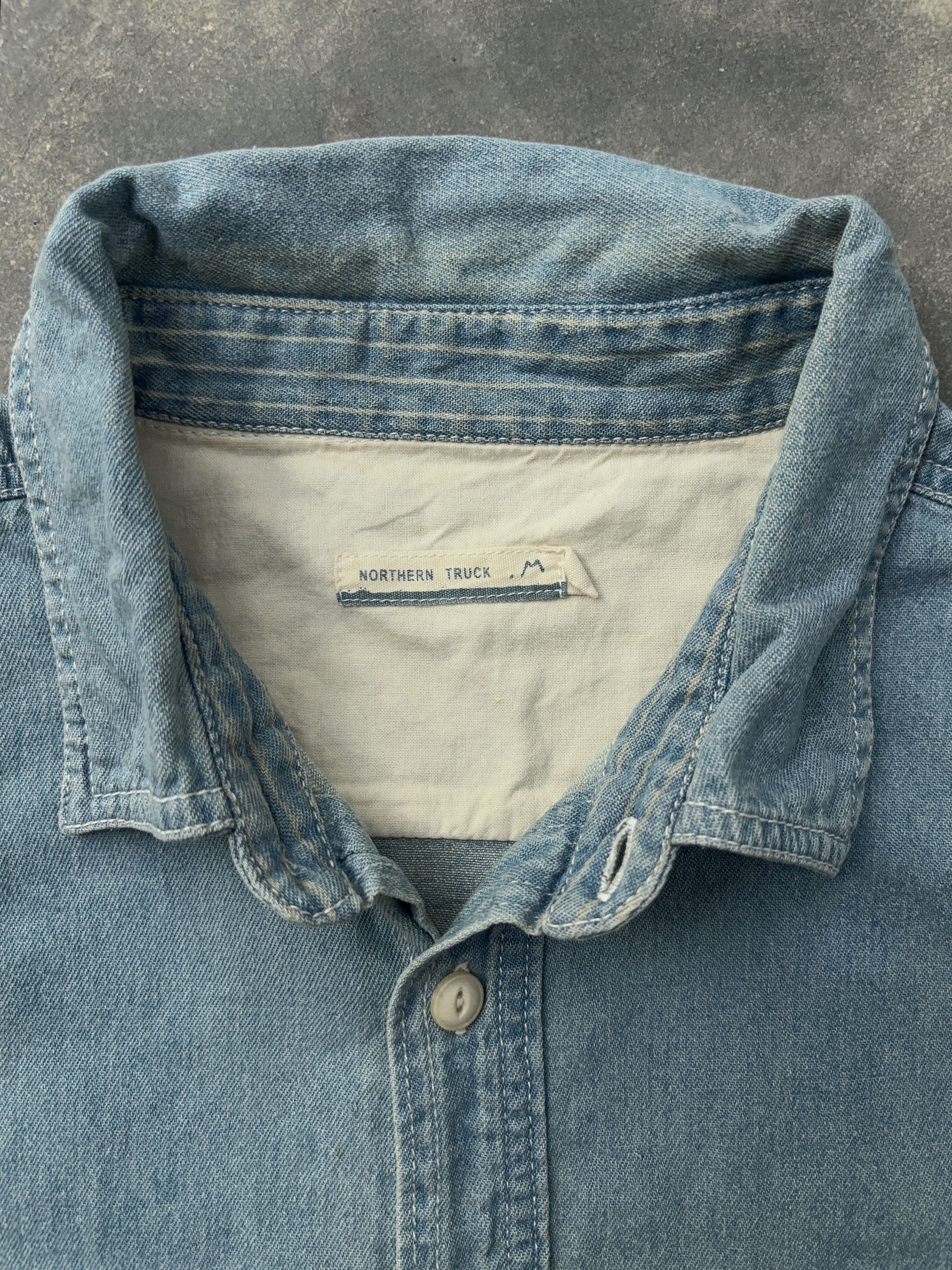 Other Northern Truck American Denim Vintage Blue Button Up Shirt Size US M / EU 48-50 / 2 - 5 Thumbnail