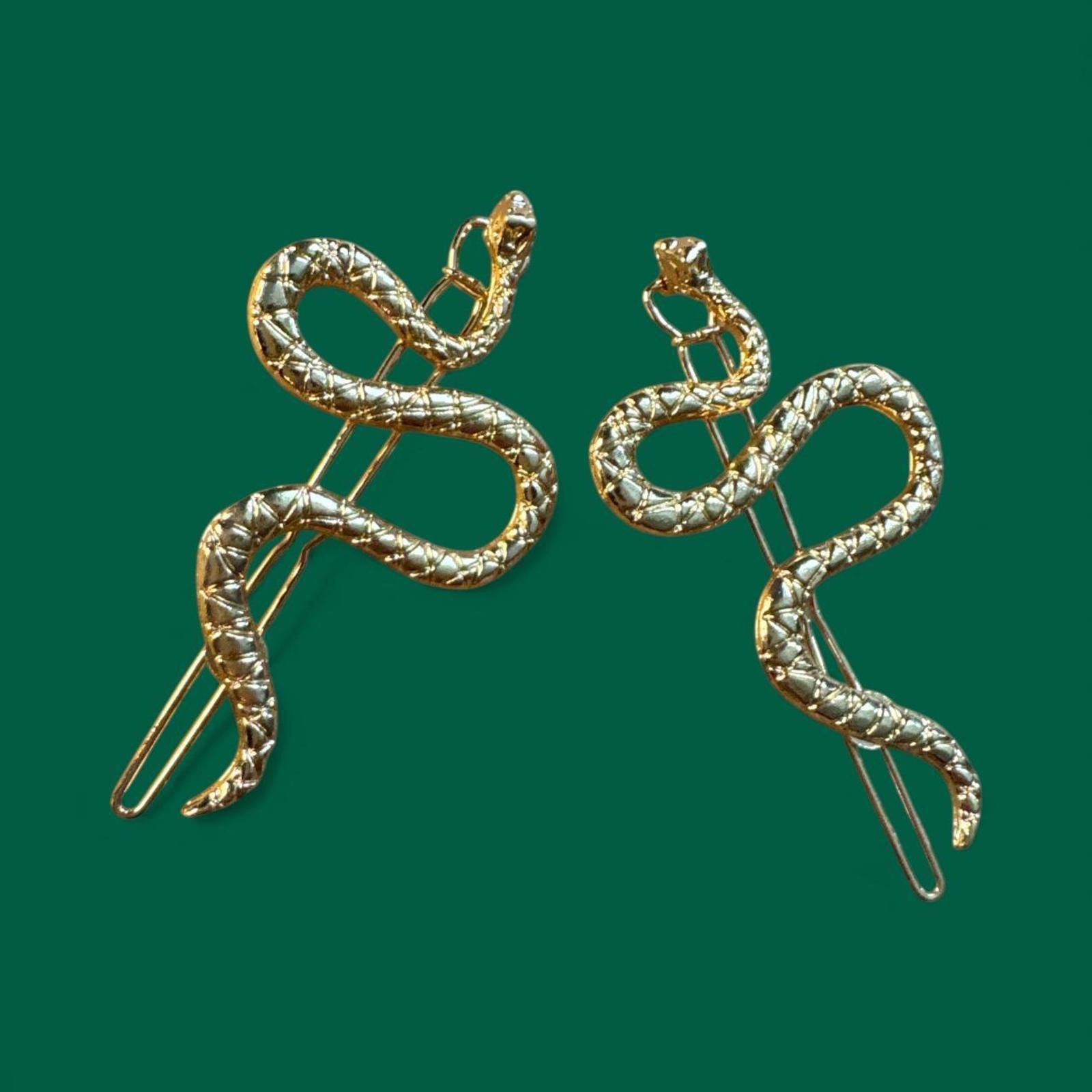 Other 🐍 Gold Snake Hair Clips – Glam Serpent Energy ✨ Size ONE SIZE - 1 Thumbnail