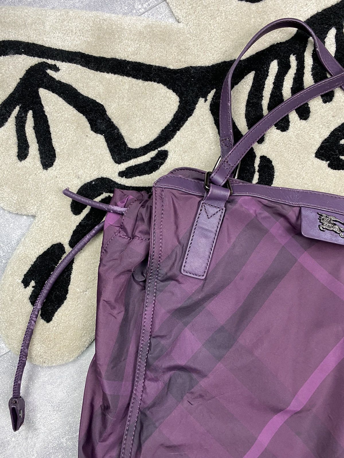 Burberry Burberry Nova Check Purple Nylon Tote Bag Size ONE SIZE - 3 Thumbnail