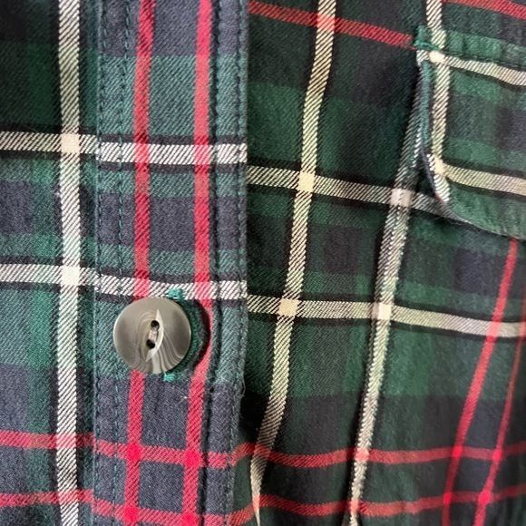 L.L. Bean Womens Plaid Flannel Hooded Button-Up Shirt Jacket W/ Pocket Size M / US 6-8 / IT 42-44 - 5 Thumbnail
