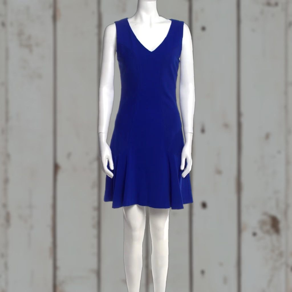 Diane von Furstenberg Diane von Furstenberg Women’s blue V-Neck fit & flare Sleeveless Mini Dress 2 Women Small/Regular 2 Size XS / US 0-2 / IT 36-38 - 1 Thumbnail