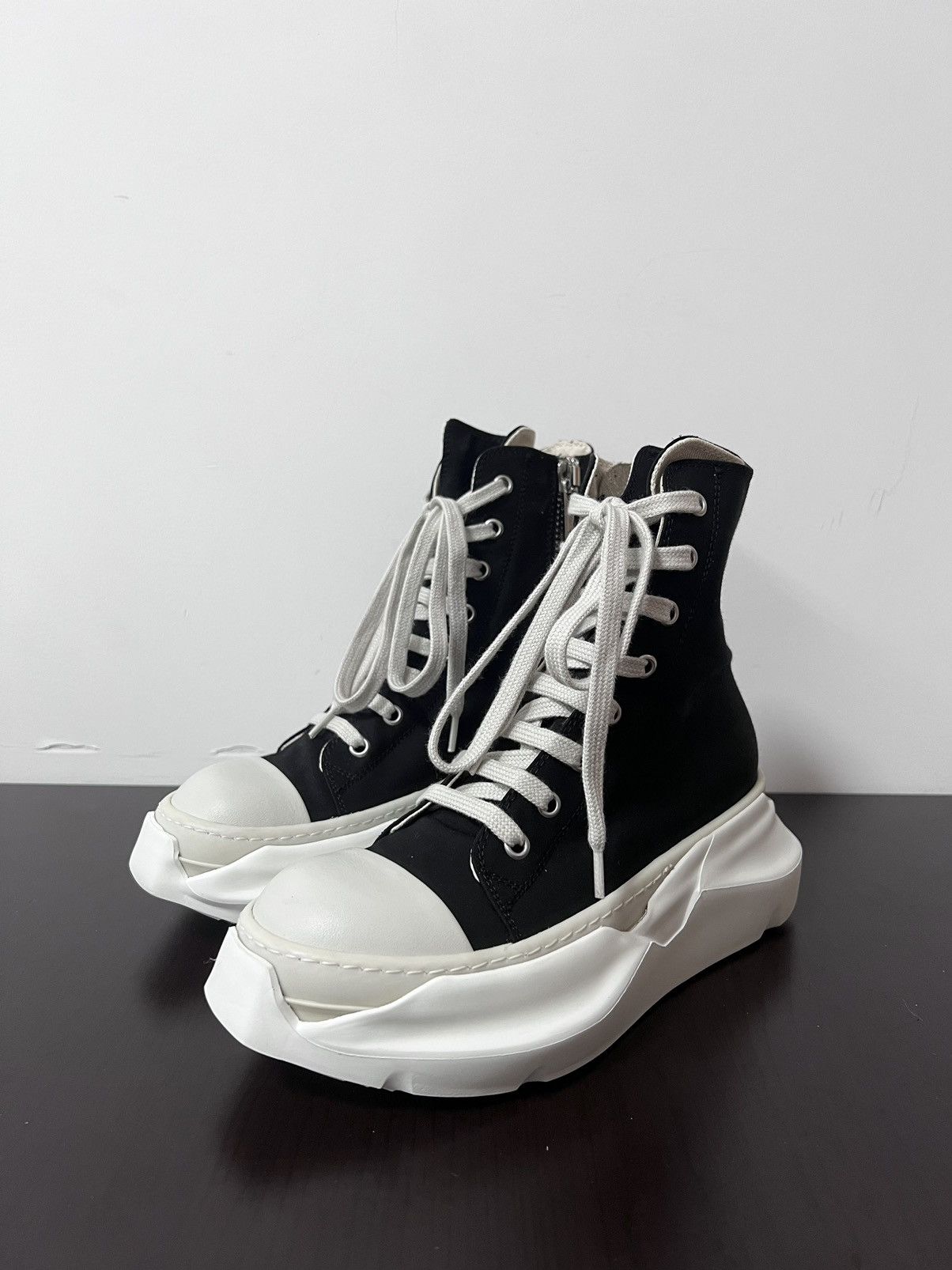 Rick Owens RICK OWENS DRKSHDW ABSTRACT RAMONES HIGH TOP SNEAKERS SZ35 |  Grailed