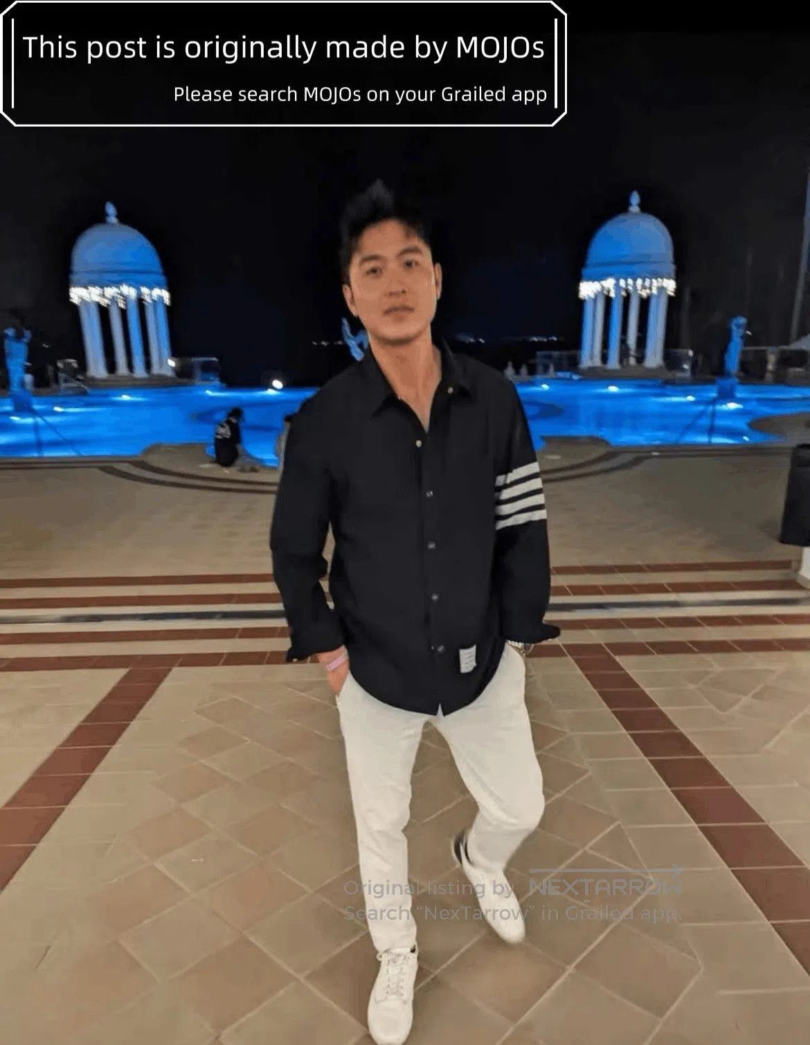Thom Browne Sz 1 Thom Browne Four Stripe Dark Blue Fannel Shirt. Size US S / EU 44-46 / 1 - 6 Thumbnail