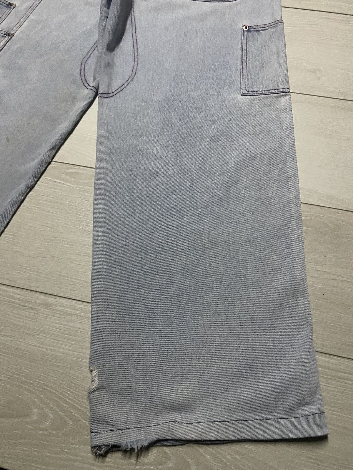 JNCO Vintge Japanese Amore Puro Faded Wash Carpenter Baggy Jeans Size US 30 / EU 46 - 8 Thumbnail