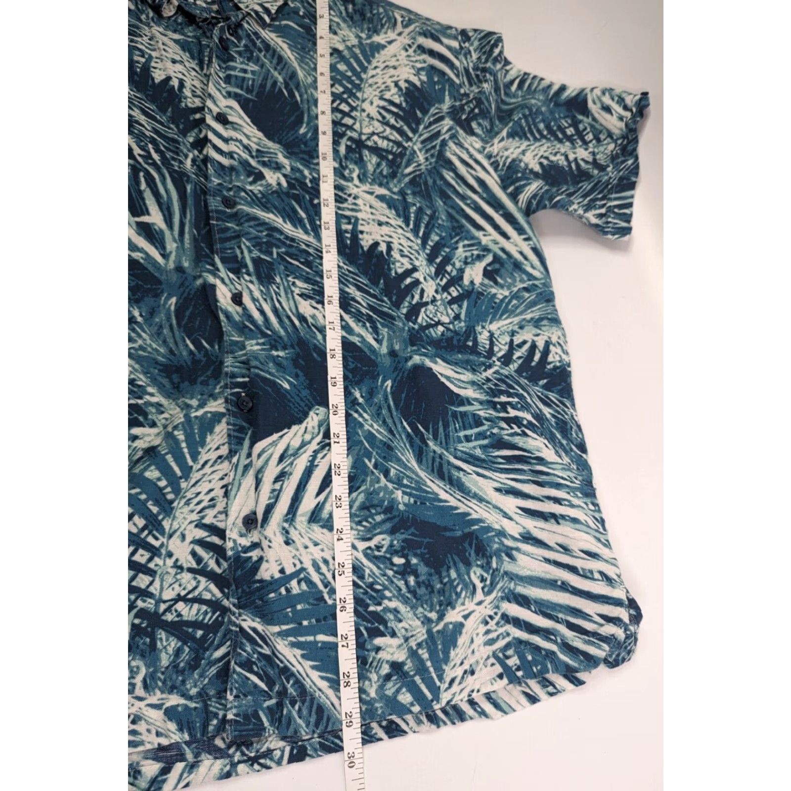 AQUA Havanera Aqua Tropical Hawaiian Linen Blend Short Sleeve Button Up Shirt Mens XL Size US XL / EU 56 / 4 - 5 Thumbnail