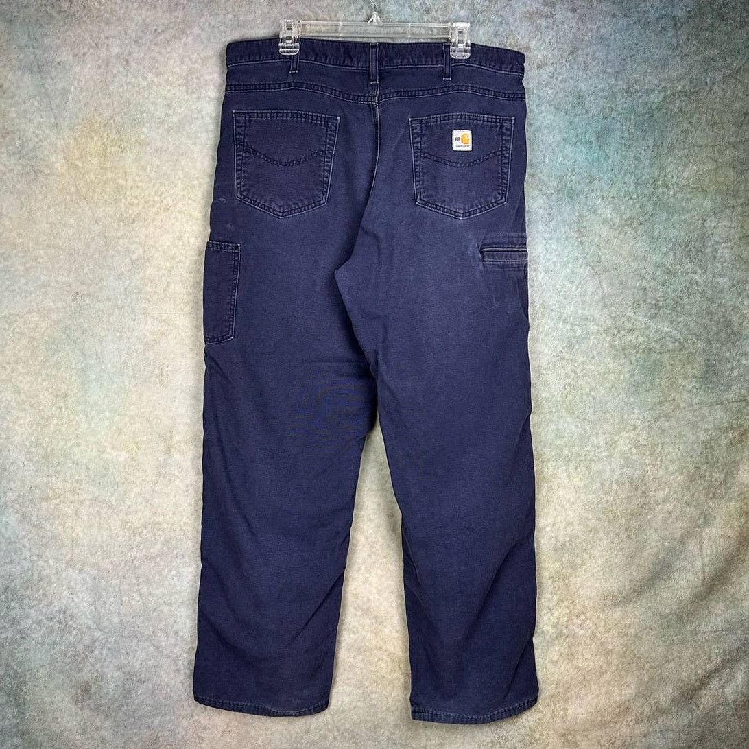 Carhartt × Vintage Vintage 90s Carhartt Carpenter Pants Sz 38 Fire Resistant Size US 38 / EU 54 - 2 Thumbnail