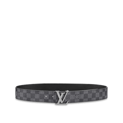 Louis Vuitton Men's Black Monogram Glaze Ouest Belt size 32" / 80  cm