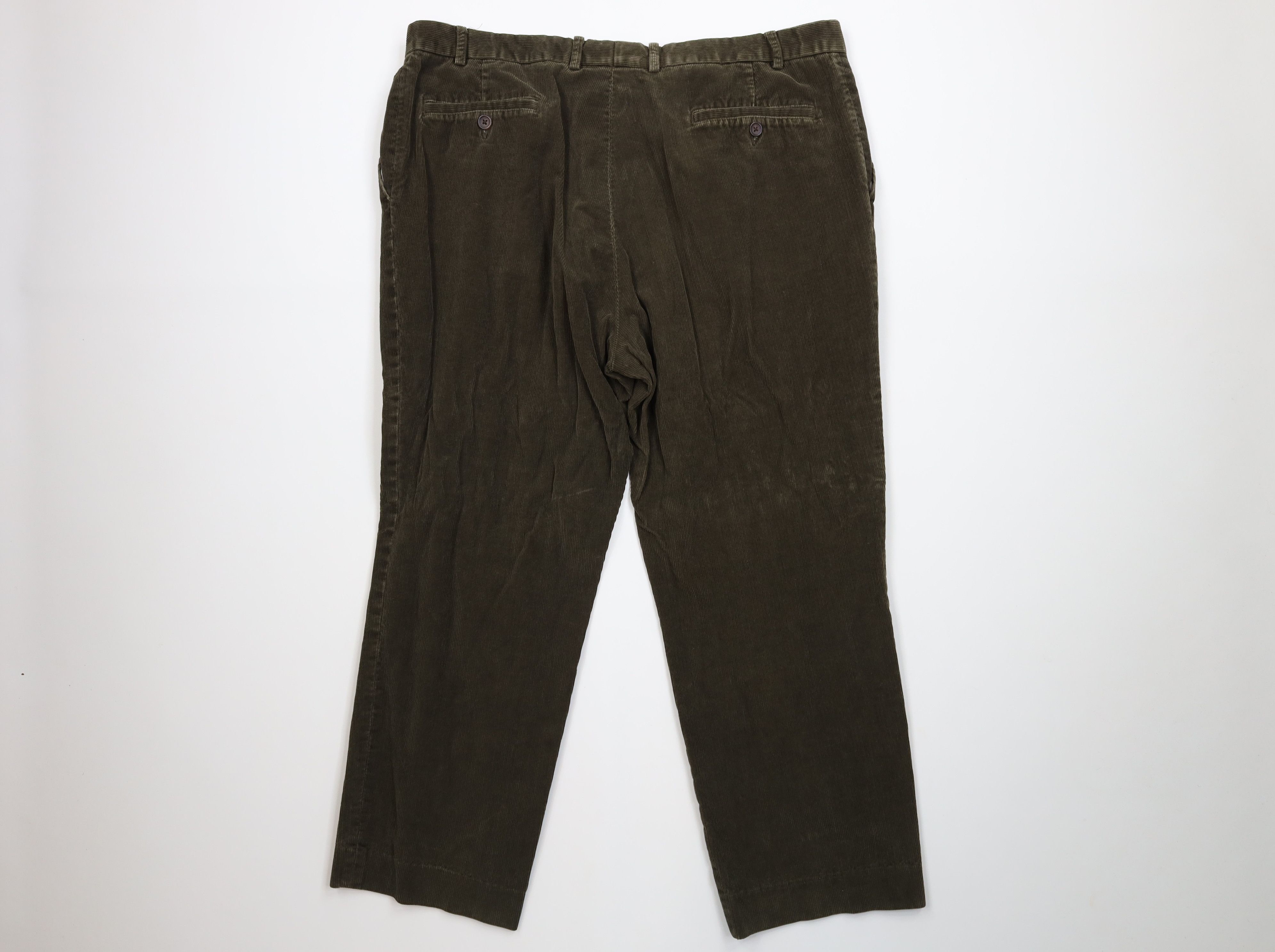Ralph Lauren Vintage 90s Ralph Lauren Wide Leg Corduroy Chino Pants Green Size US 40 / EU 56 - 9 Thumbnail