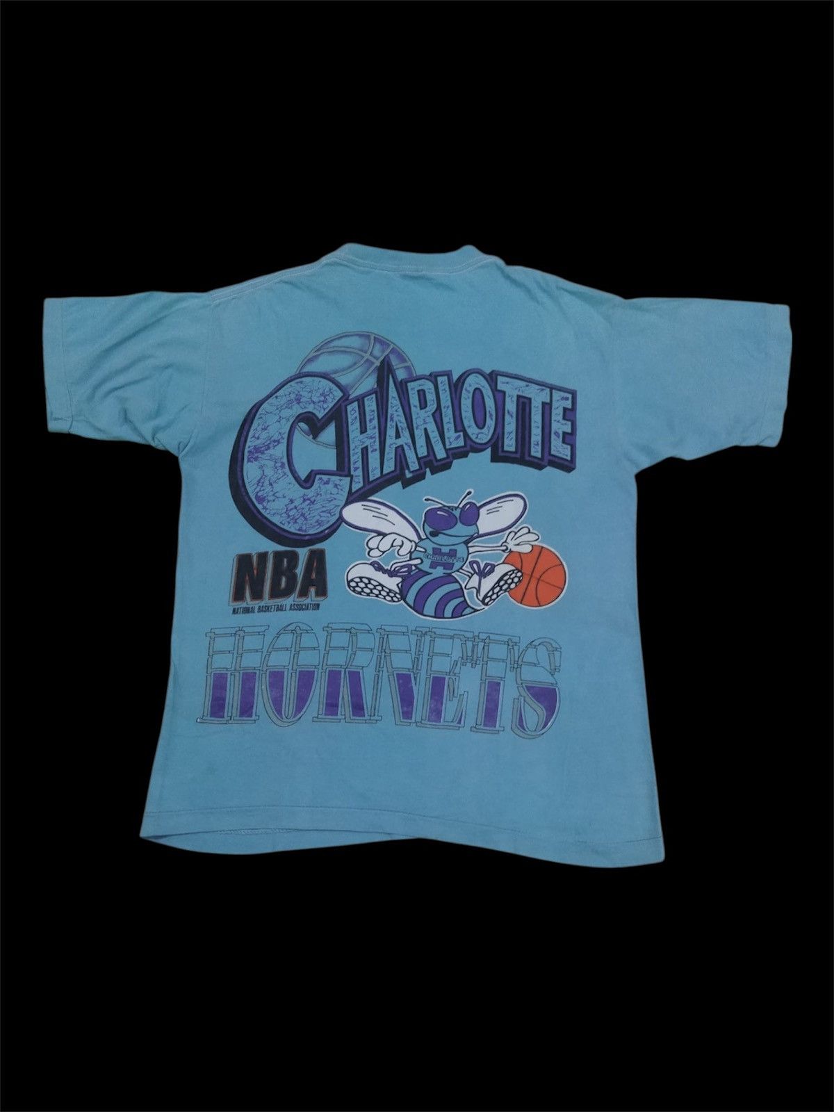 NBA Vintage 90s Charlotte Hornets Big Prints Shirt Size US L / EU 52-54 / 3 - 2 Thumbnail